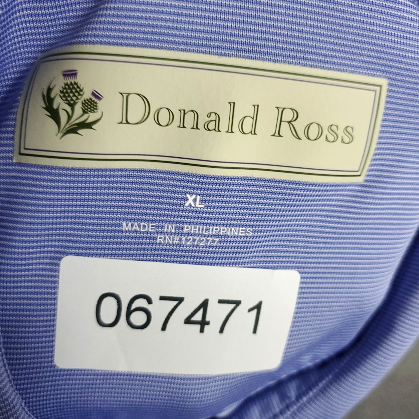 Vintage Donald Ross Polo Shirt Mens XL Blue Golf Short Sleeve Polo Shirt Size US XL / EU 56 / 4 - 8 Thumbnail