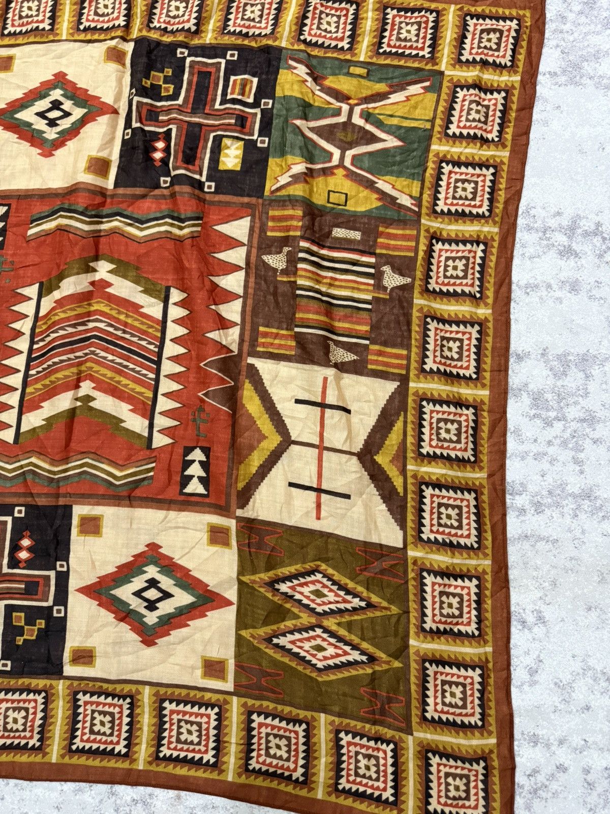 Balenciaga Vintage 90s Balenciaga American Indian Germantown Rug Wool Size ONE SIZE - 10 Thumbnail
