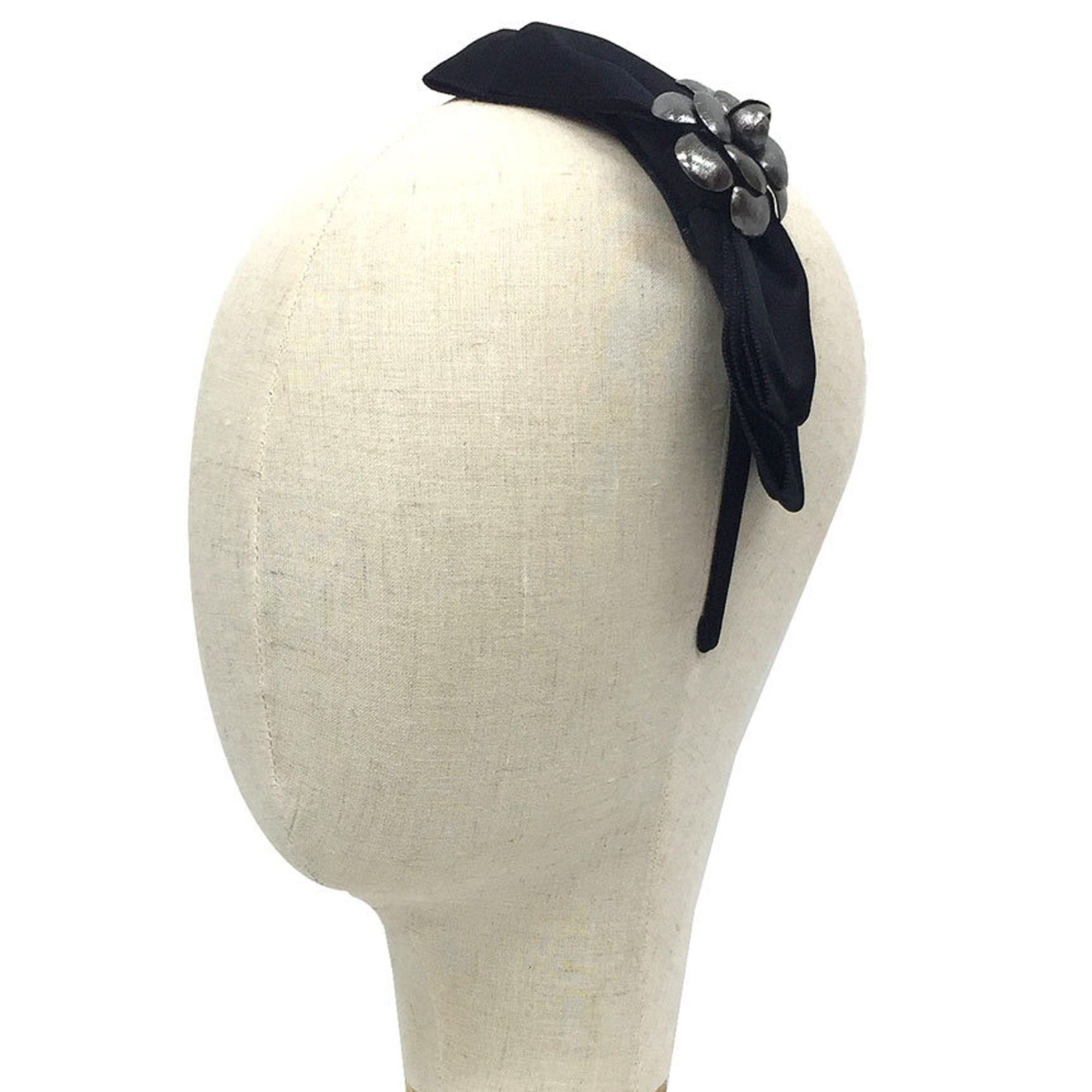 image of Chanel Camellia Headband Black Hair, Women's