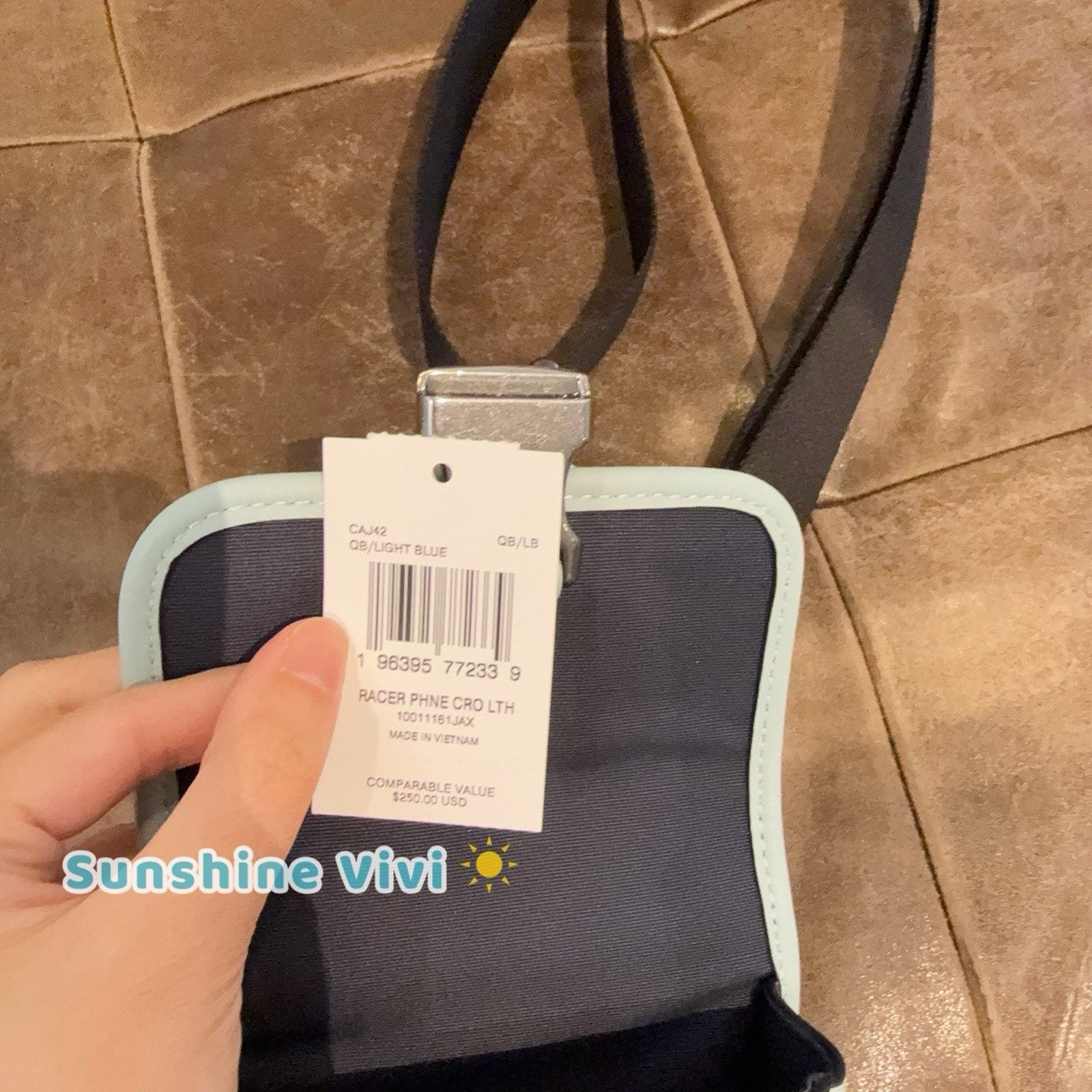 Coach NWT COACH men's Racer Phone Crossbody CAJ42 Light Blue Size ONE SIZE - 3 Thumbnail