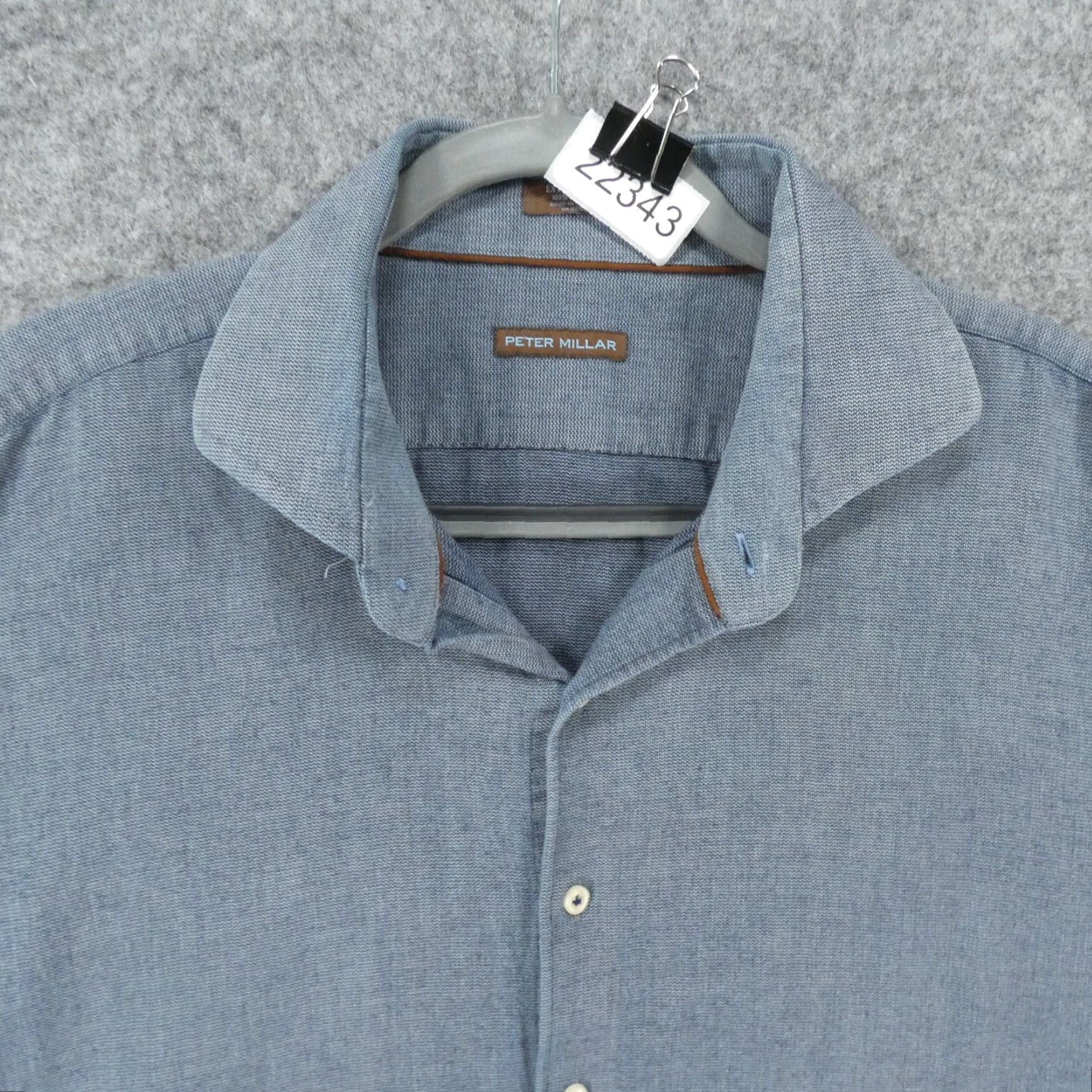 Peter Millar Peter Millar Shirt Mens Extra Large Long Sleeve Button-Up Blue Size US XL / EU 56 / 4 - 2 Thumbnail