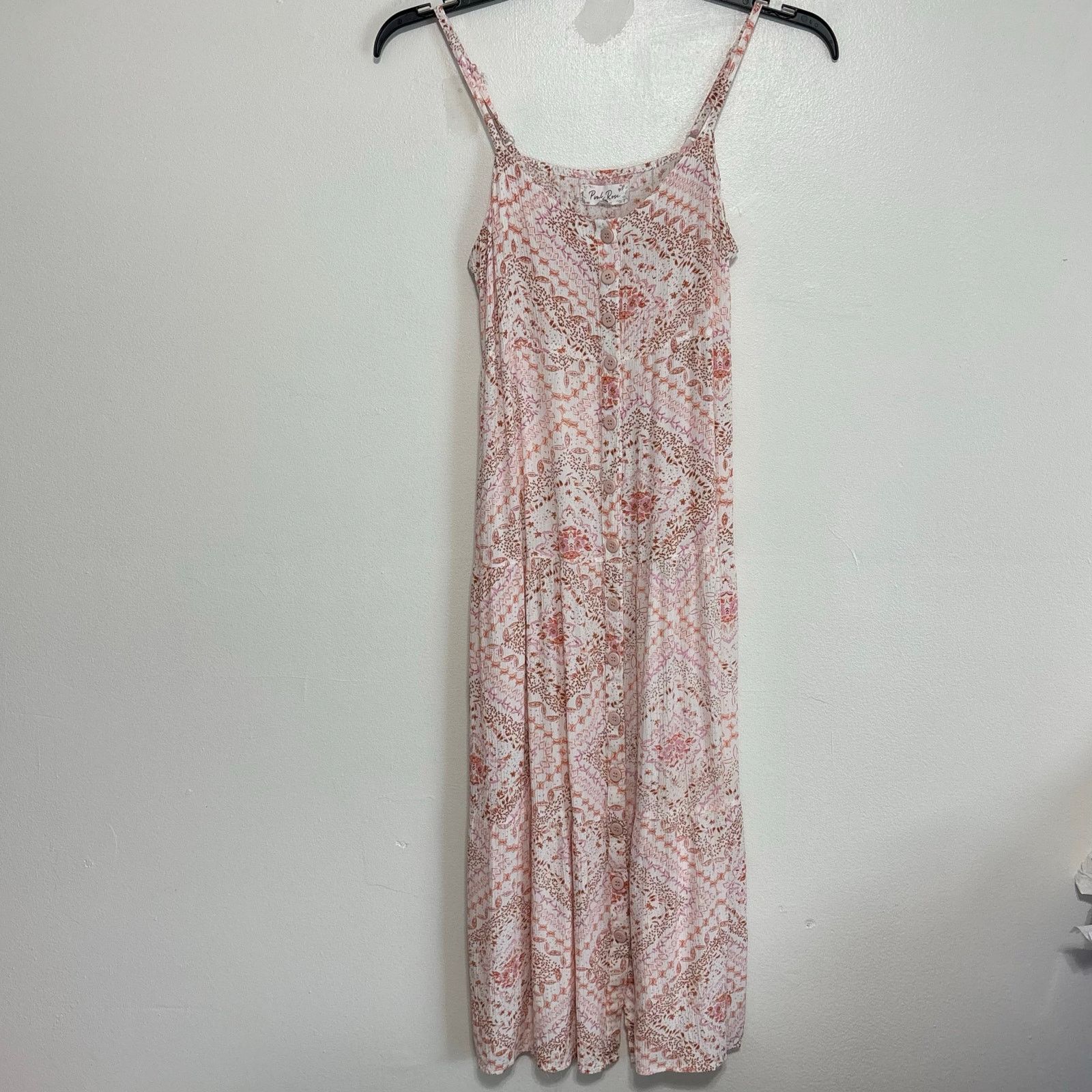Other Pink Rose Geometric and Floral Midi Sundress Size M Size M / US 6-8 / IT 42-44 - 1 Thumbnail
