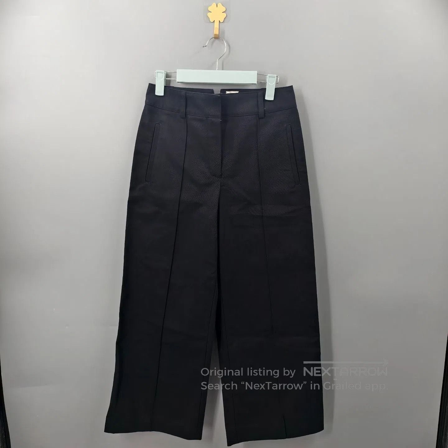 Hermes Hermes Black Wide Leg Trousers| Size 39" - 1 Thumbnail
