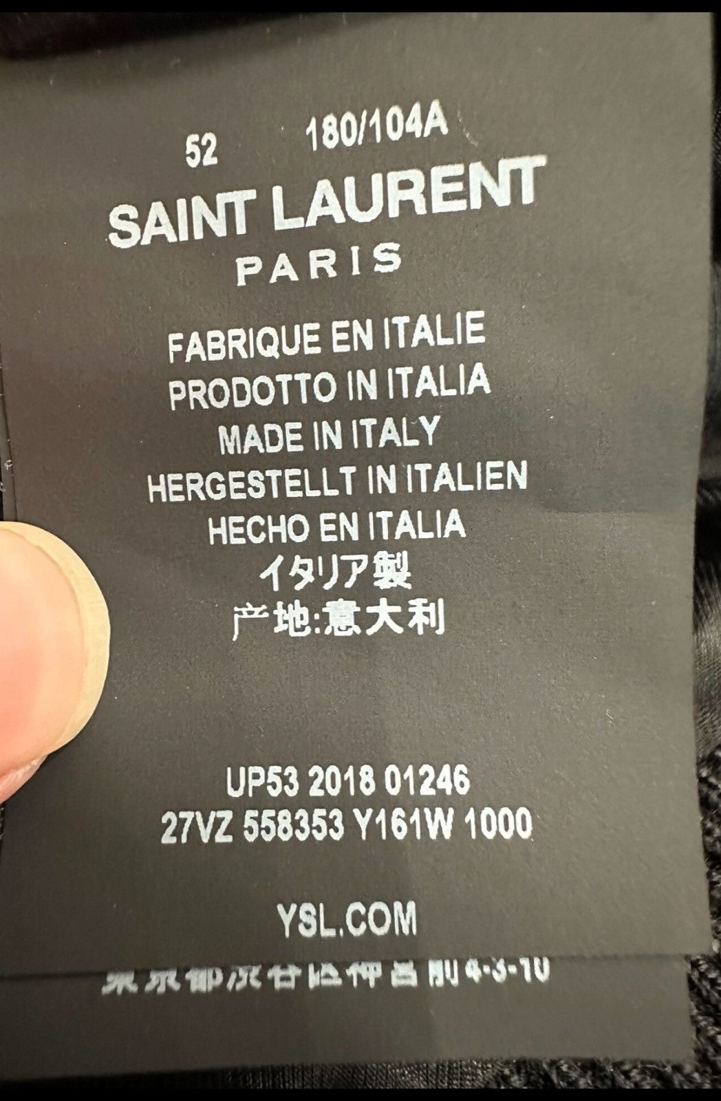 Saint Laurent Paris Saint Laurent SLP 2019SS Black Beaded Logo Varsity Jacket Size US L / EU 52-54 / 3 - 6 Thumbnail