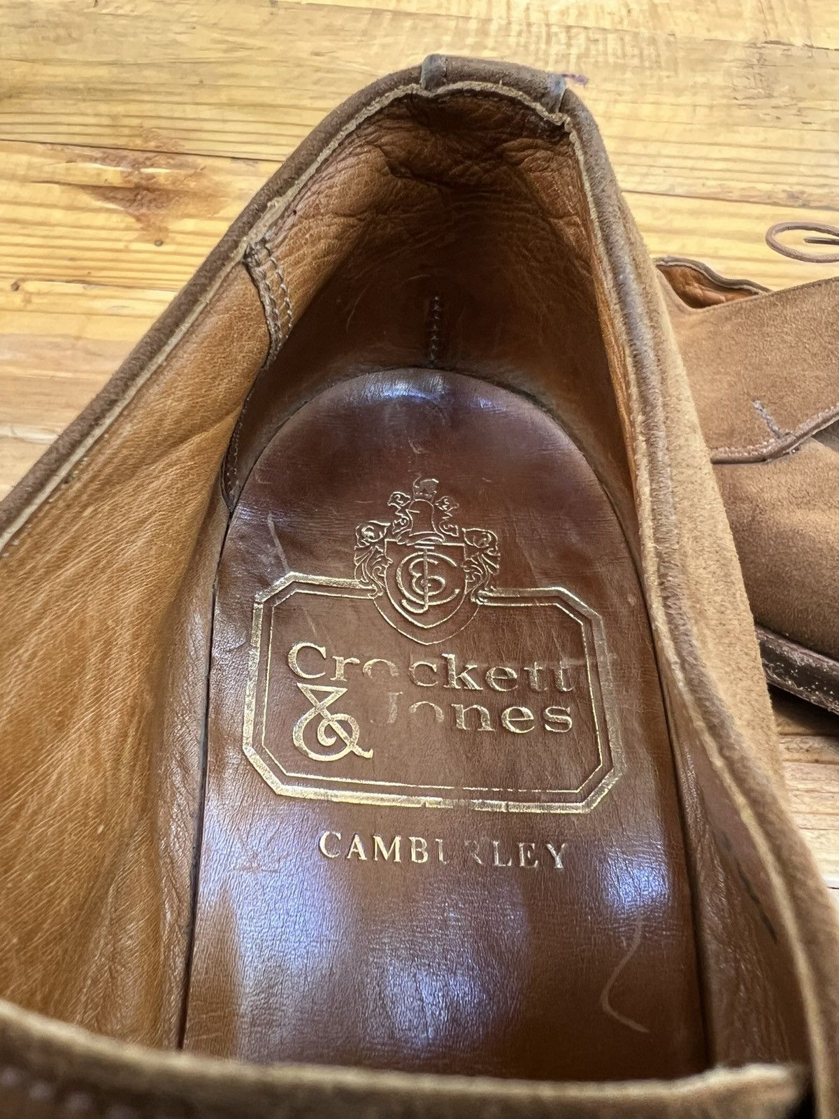 Crockett & Jones VTG Crockett & Jones Brown Suede Derby Dress Shoes Size US 8 / EU 41 - 13 Thumbnail