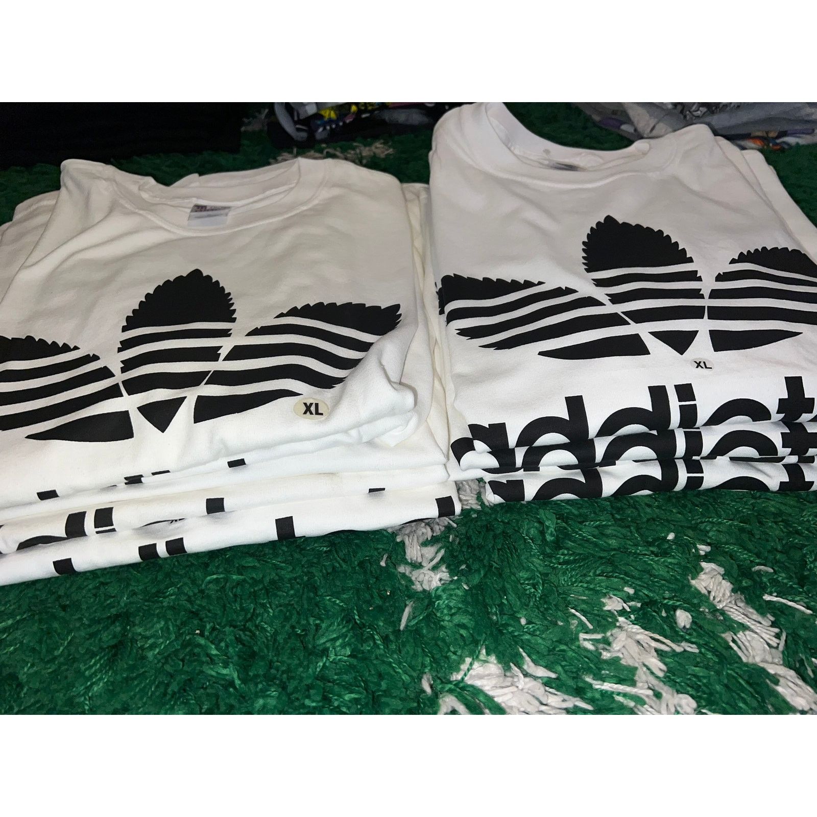 Gildan Y2K Addicted Adidas Weed Marijuana Smoke White Shirt 2000s M Size US XL / EU 56 / 4 - 9 Thumbnail