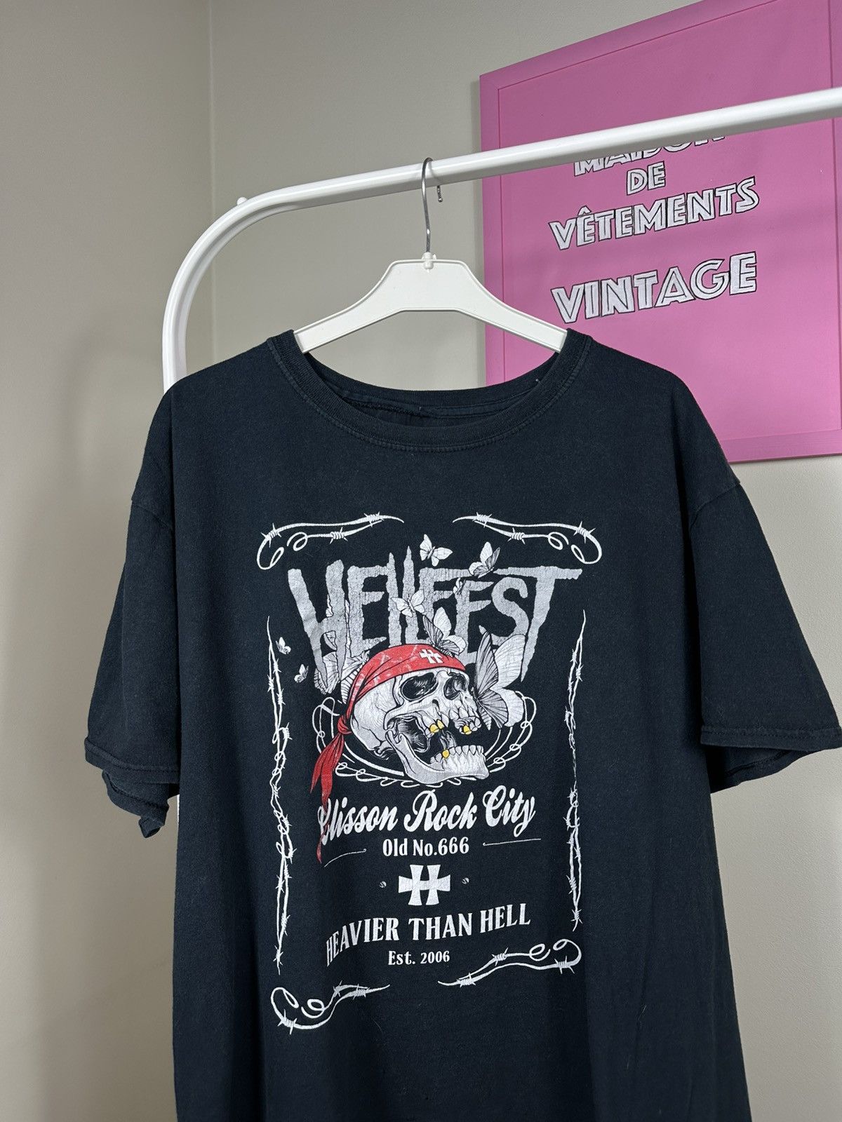 Vintage HellFest 2006 T Shirt Rock Band Tee Skull Size US L / EU 52-54 / 3 - 4 Thumbnail