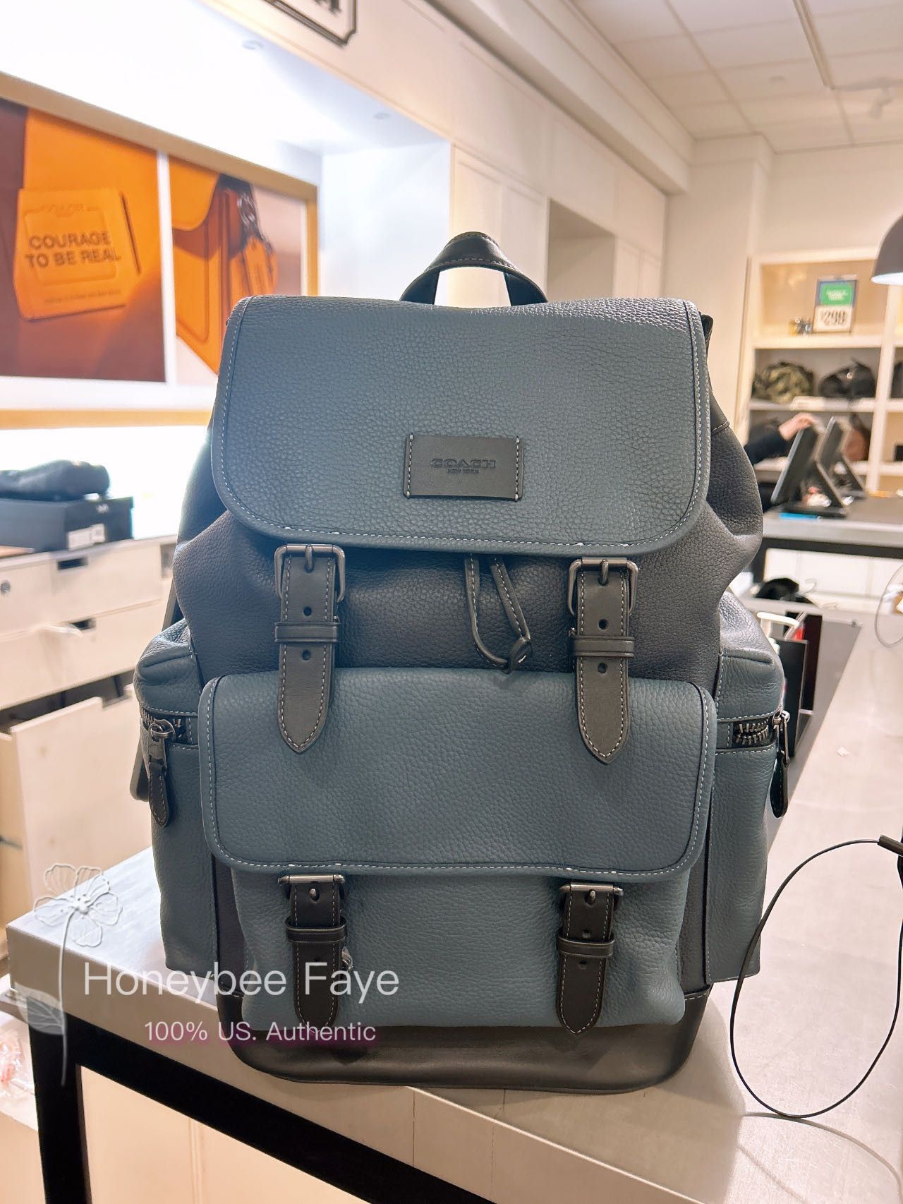 image of Coach Sprint Backpack In Colorblock in Midnight Navy/Denim, Men's