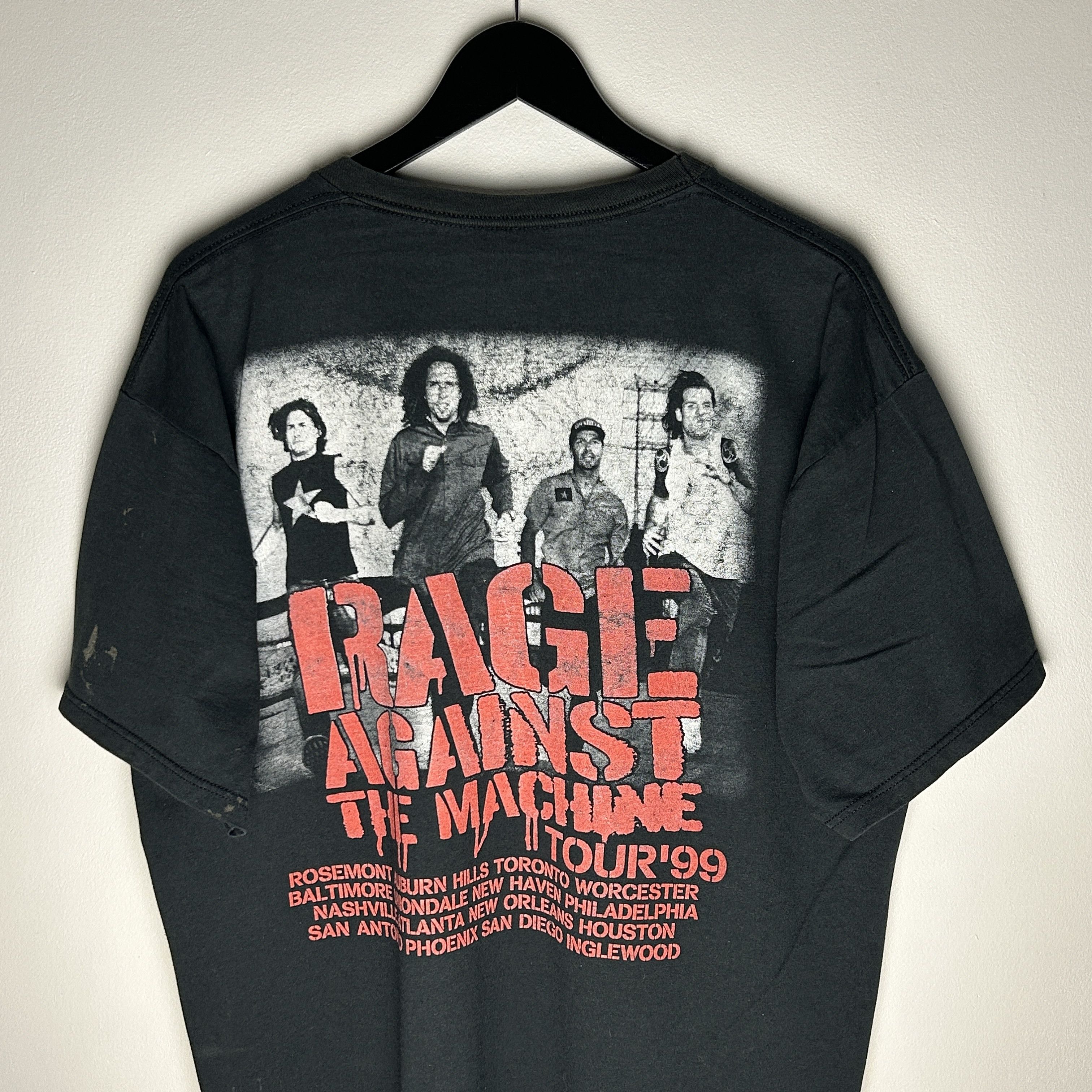 Band Tees Vintage Rage Against The Machine 1999 Tour Band T-shirt Size US XL / EU 56 / 4 - 4 Thumbnail