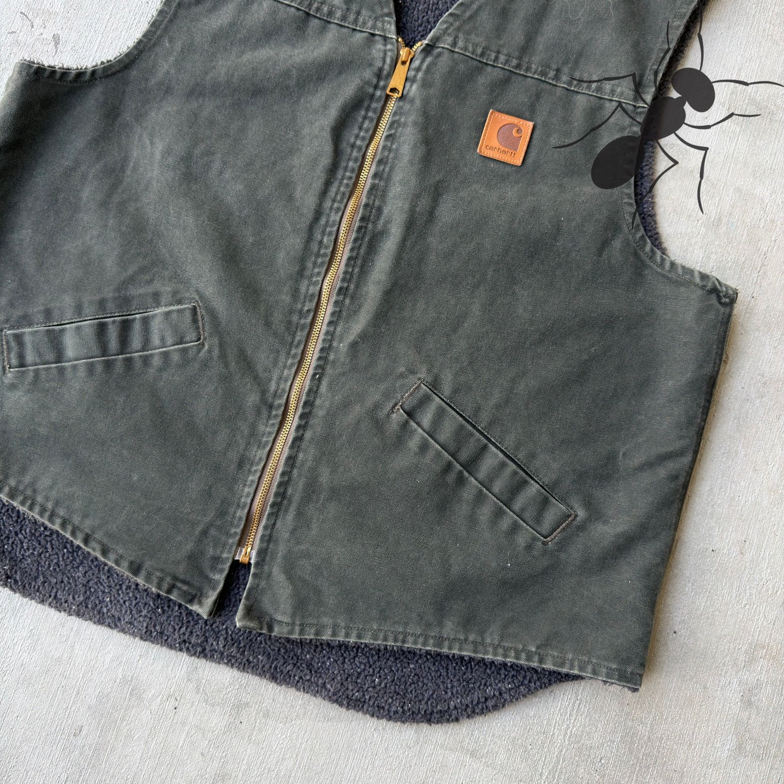 Carhartt × Vintage Carhartt V13 MOS green work wear vest Size US XL / EU 56 / 4 - 2 Thumbnail