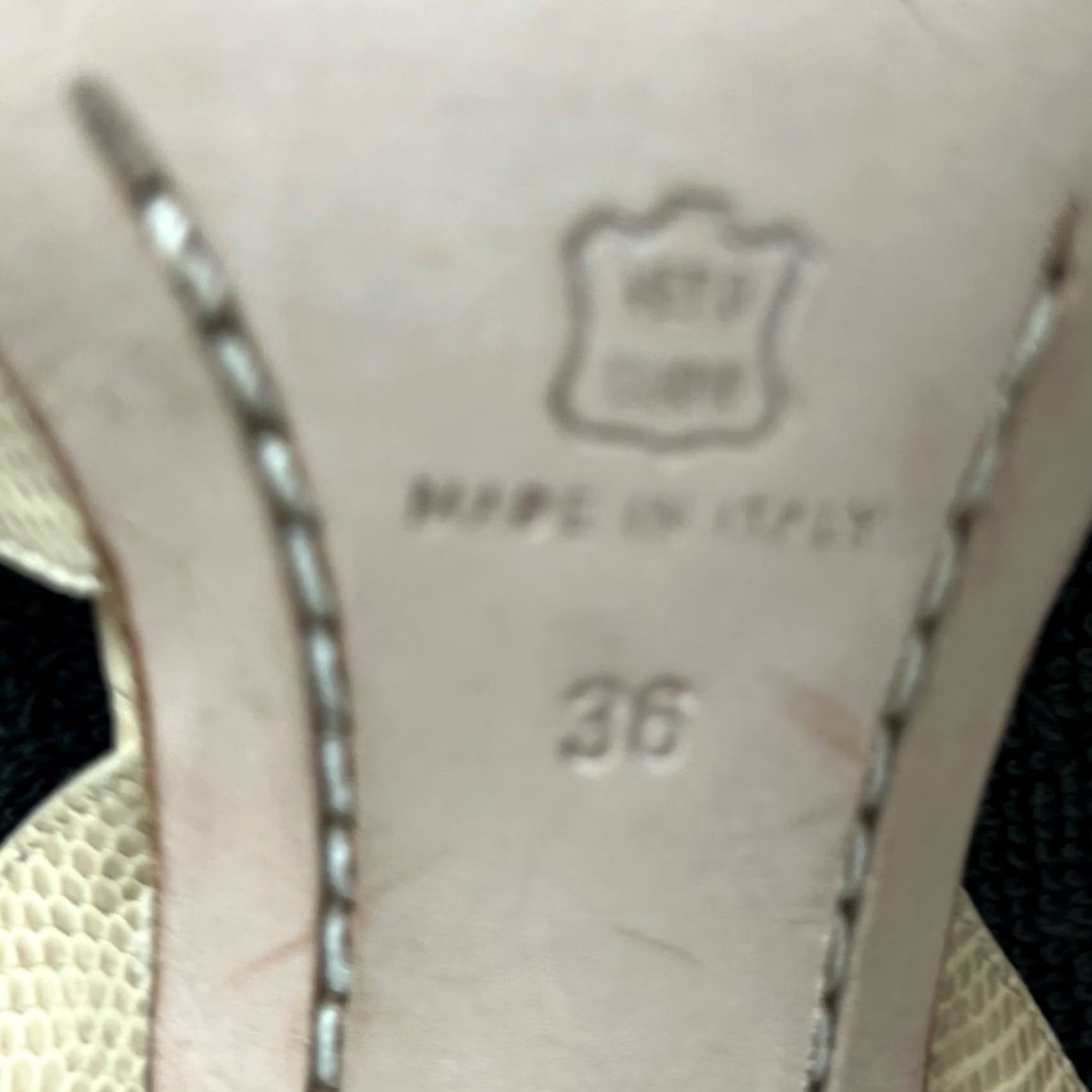Vintage Rickard Shah Women Sandal Beige With High Heel 36M Exotic Made in Italy Pump Leather Cream Women 6 Size US 6 / IT 36 - 6 Thumbnail