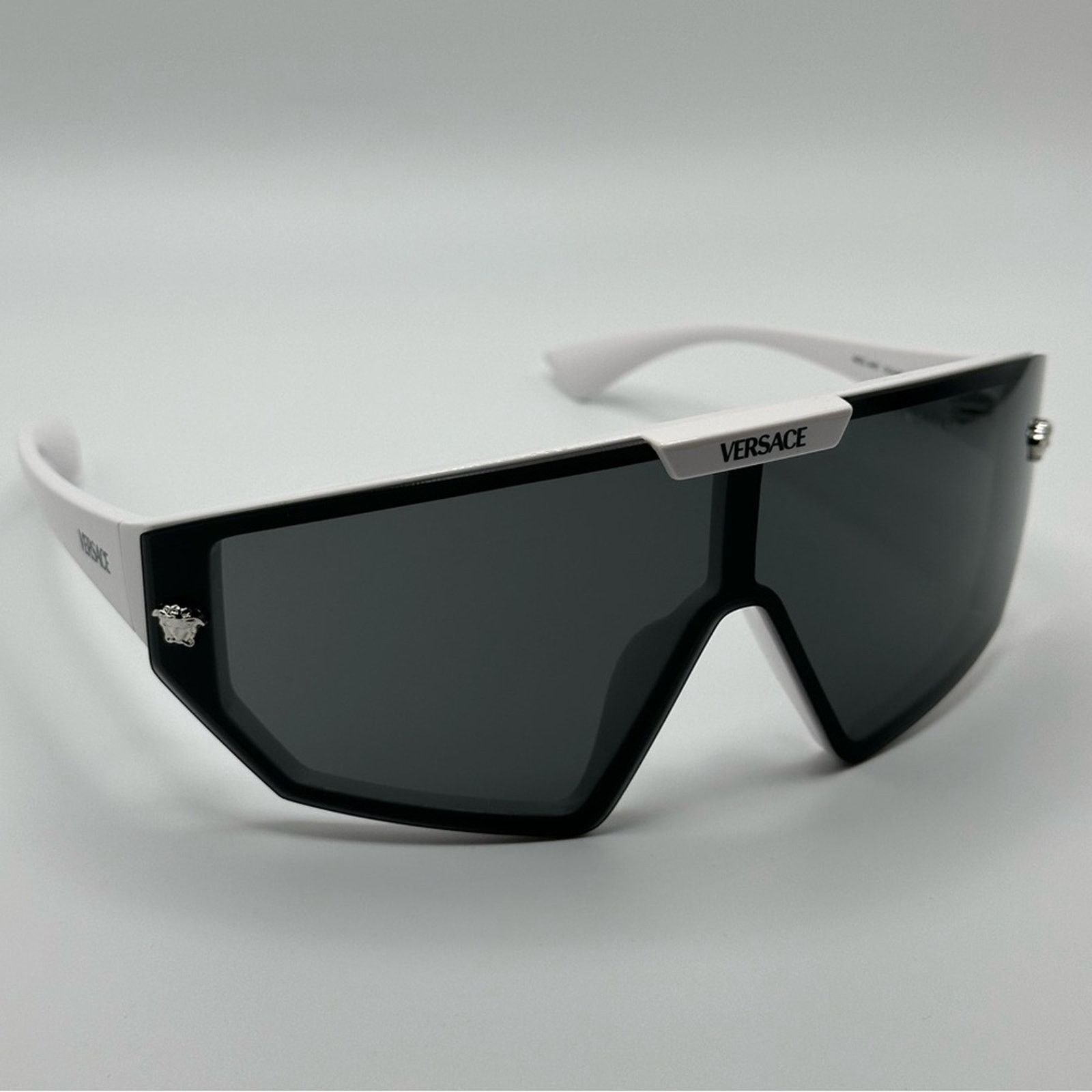 Versace VERSACE VE4461 White Dark Grey with clip on Grey Extra Lens Size ONE SIZE - 9 Thumbnail