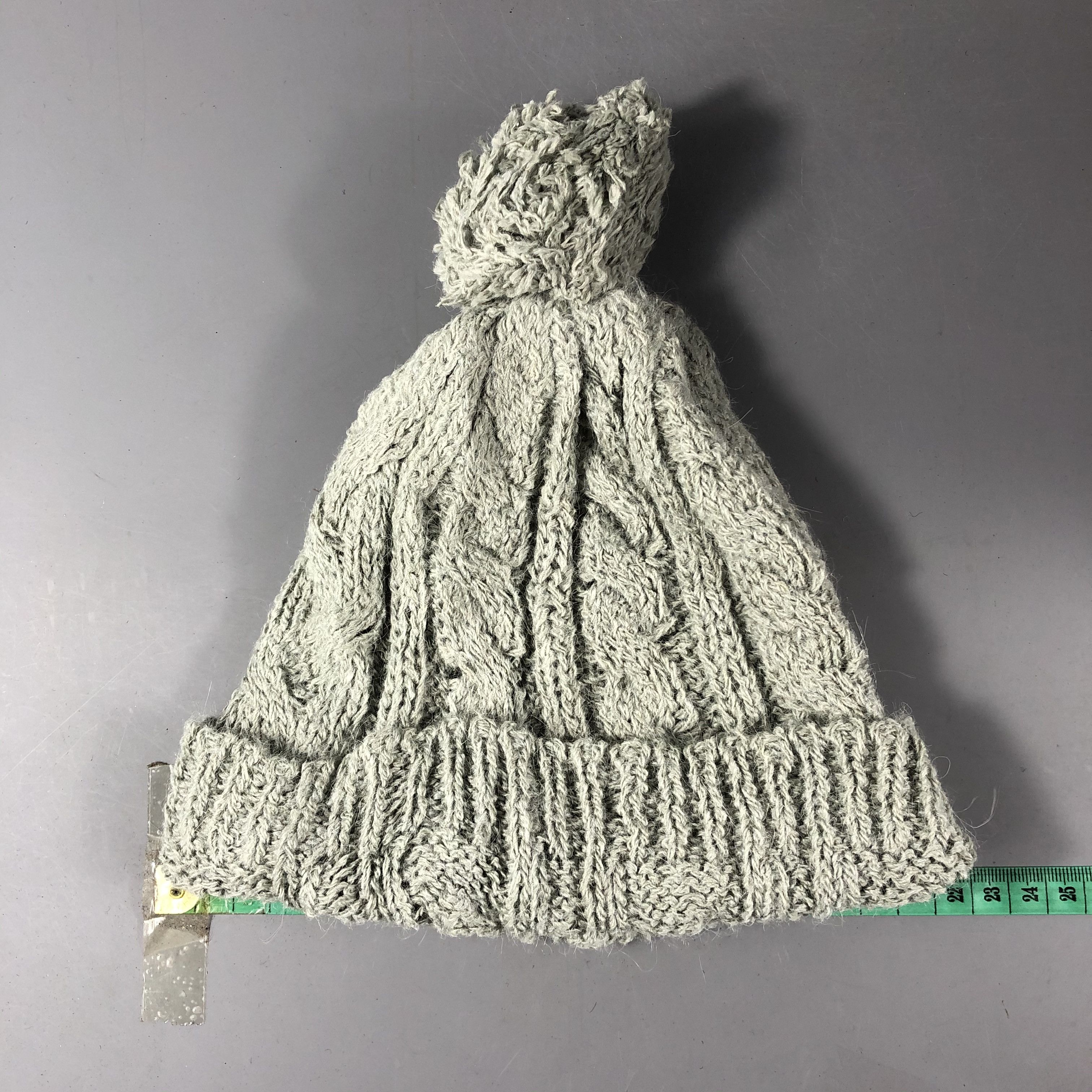 Japanese Brand Cable Knit Beanie Crochet Snowcap Hat Size ONE SIZE - 3 Thumbnail