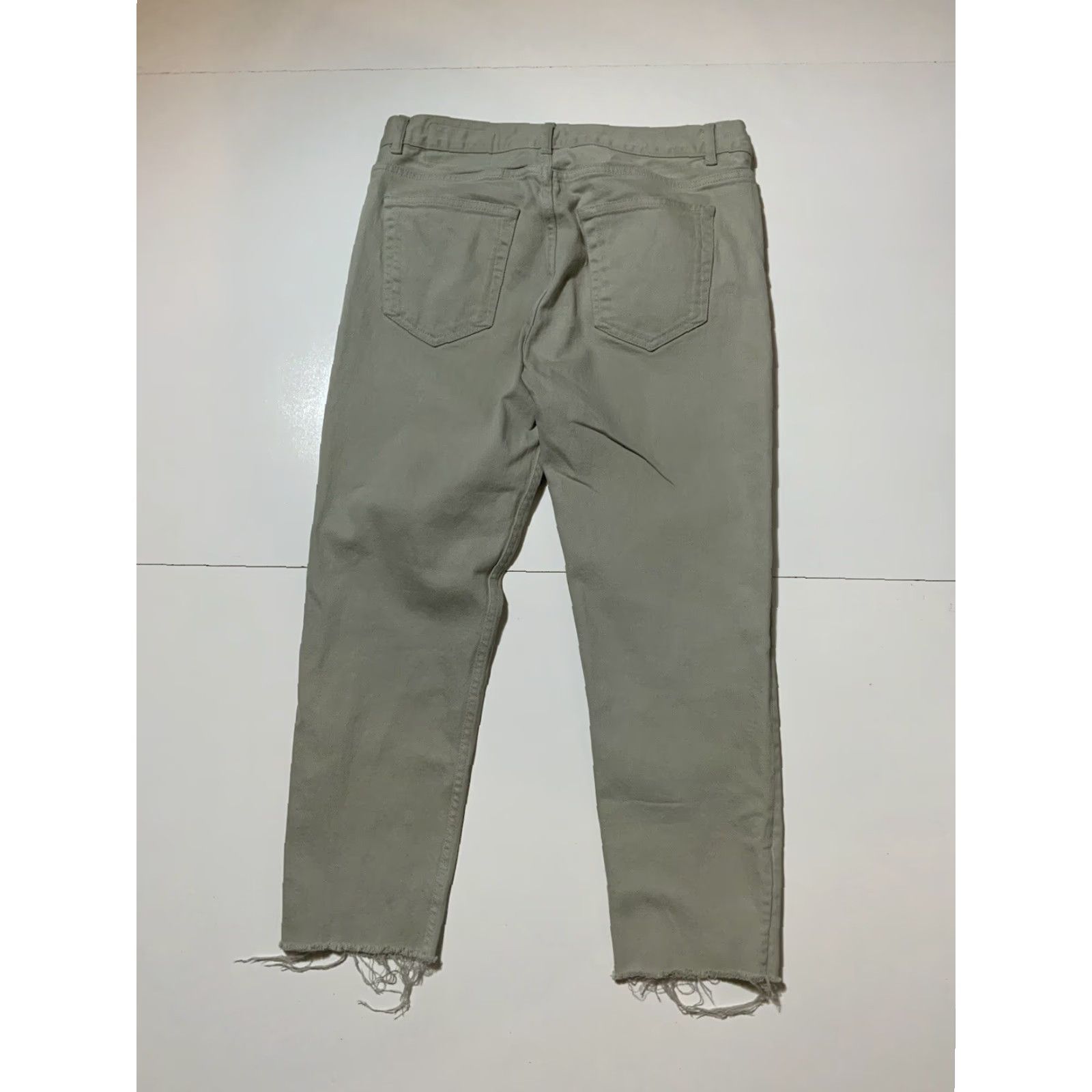 Zara Zara Man The Slim Cropped Pant Raw Edge Distressed Denim Jeans Sz. 32 Size US 32 / EU 48 - 3 Thumbnail