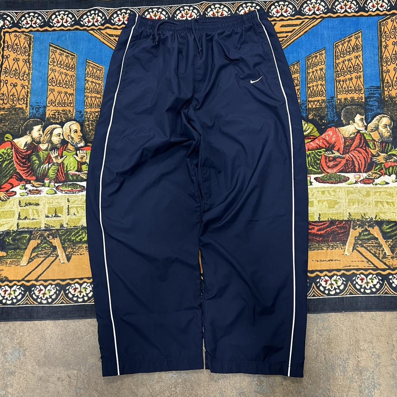 Nike Navy blue Nike track pants size xl double pipe stripes baggy Size US 36 / EU 52 - 1 Thumbnail