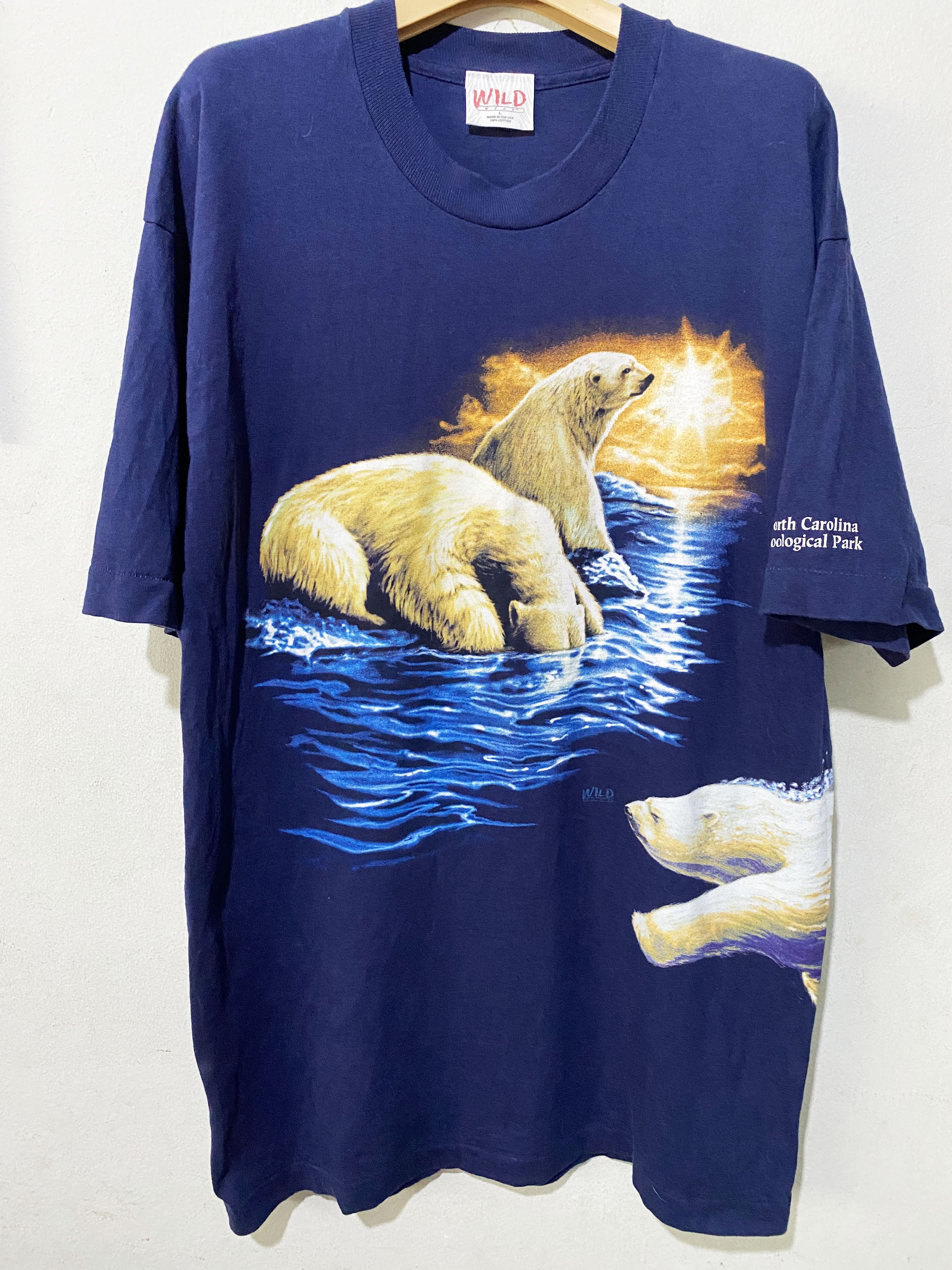 Vintage Vintage 90s Polar Bear Shirt Size US L / EU 52-54 / 3 - 1 Thumbnail