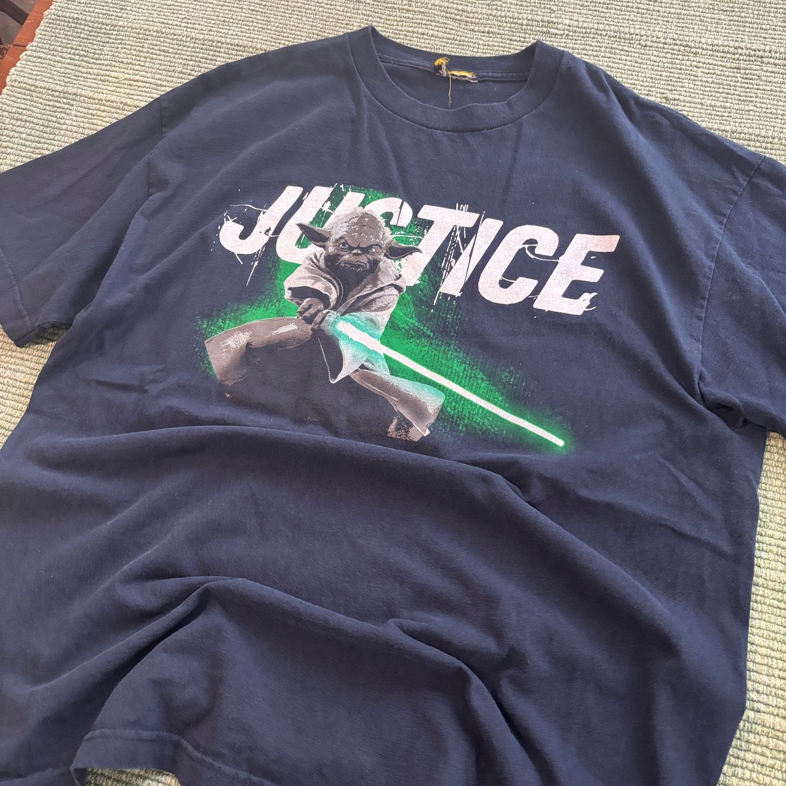 Star Wars × Vintage Vintage Star Wars Yoda "Justice" Tee Shirt Y2K Sz XL Size US XL / EU 56 / 4 - 6 Thumbnail