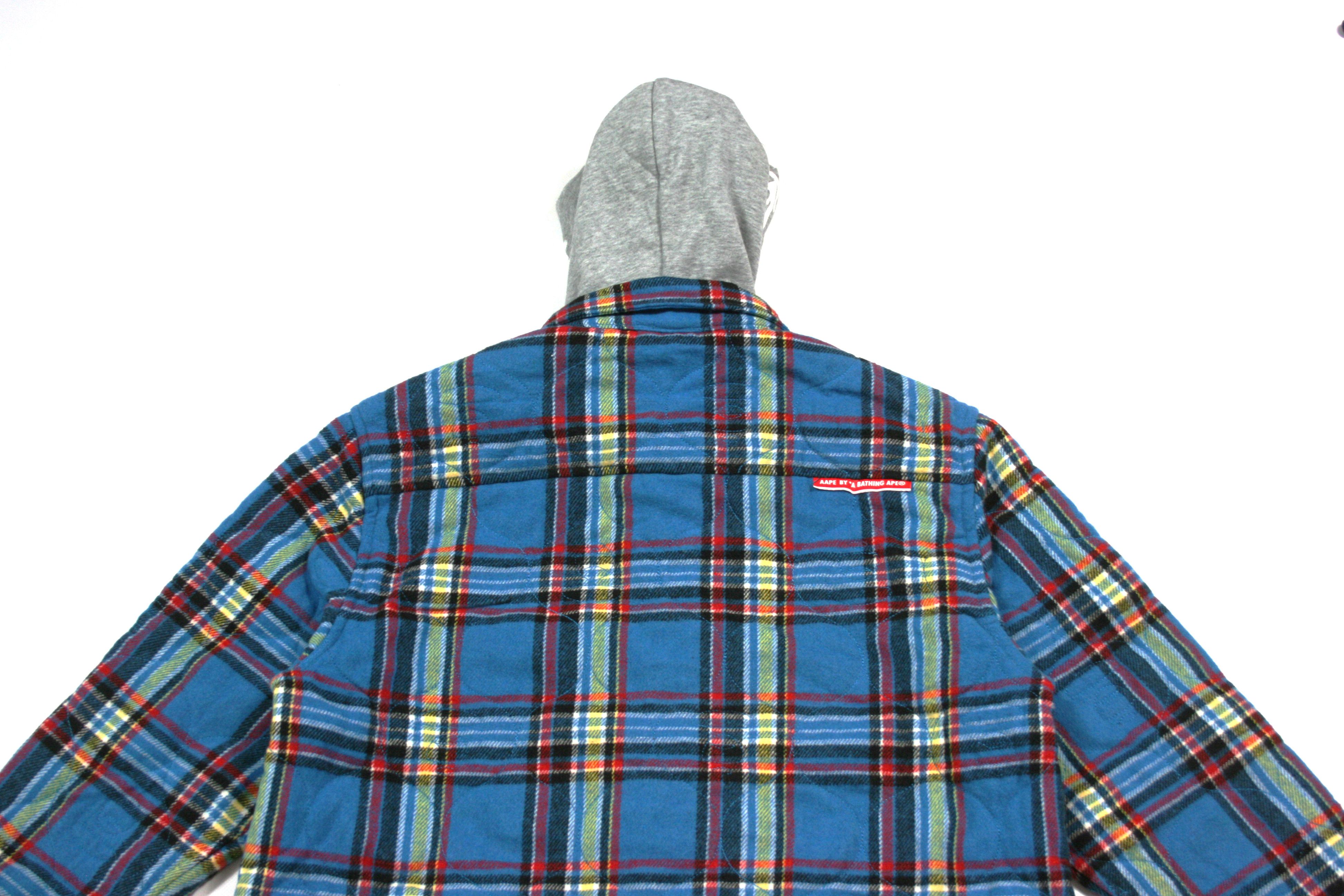 Aape By A Bathing Ape Flannel Plaid Hooded Shirt-Jacket Size US S / EU 44-46 / 1 - 5 Thumbnail
