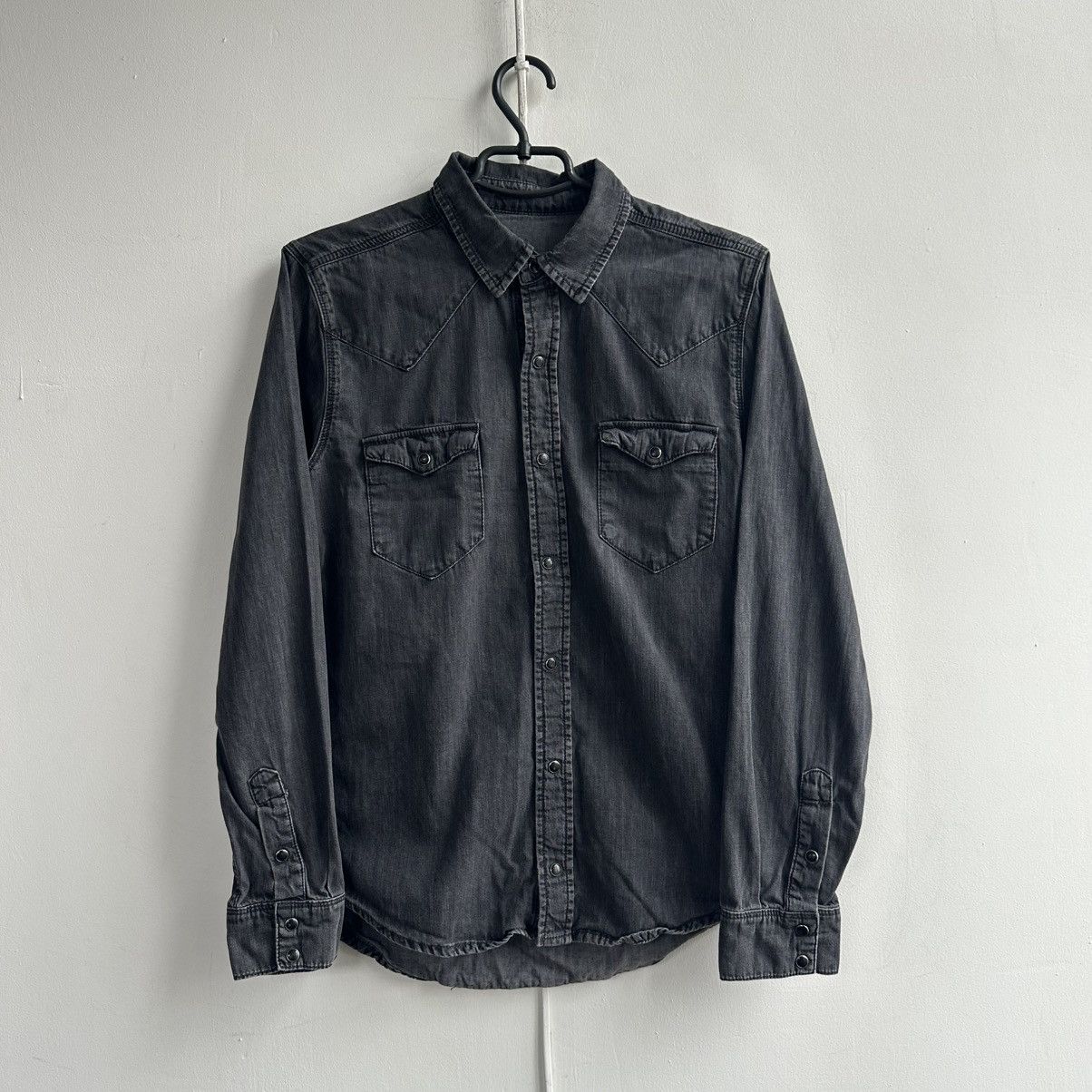 Sandro Sandro Paris Denim Jeans Shirt Long Sleeve Men's Size US S / EU 44-46 / 1 - 9 Thumbnail