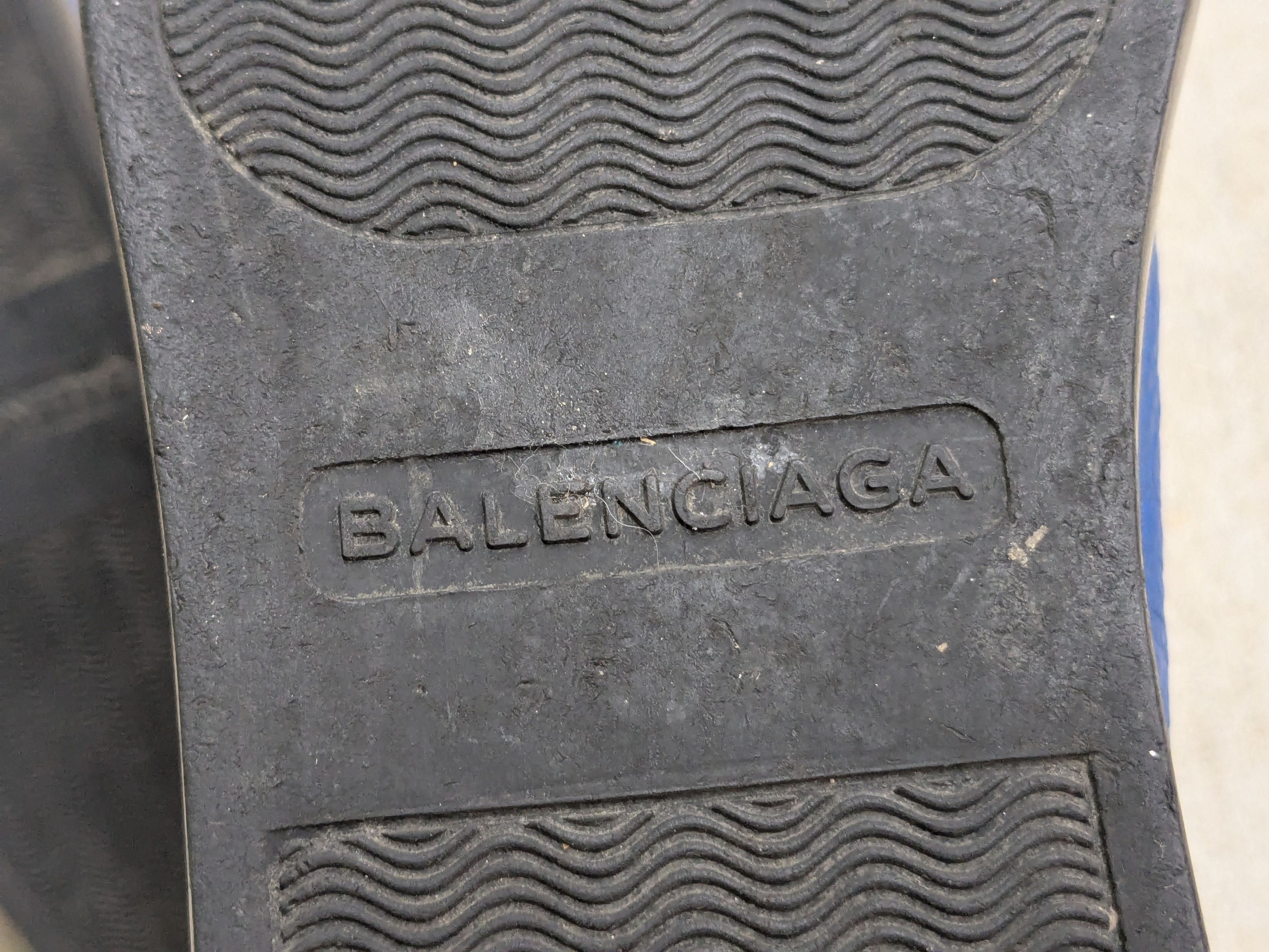 Balenciaga Balenciaga Arena Black Blue 12 Leather High Tops Size US 12 / EU 45 - 15 Thumbnail
