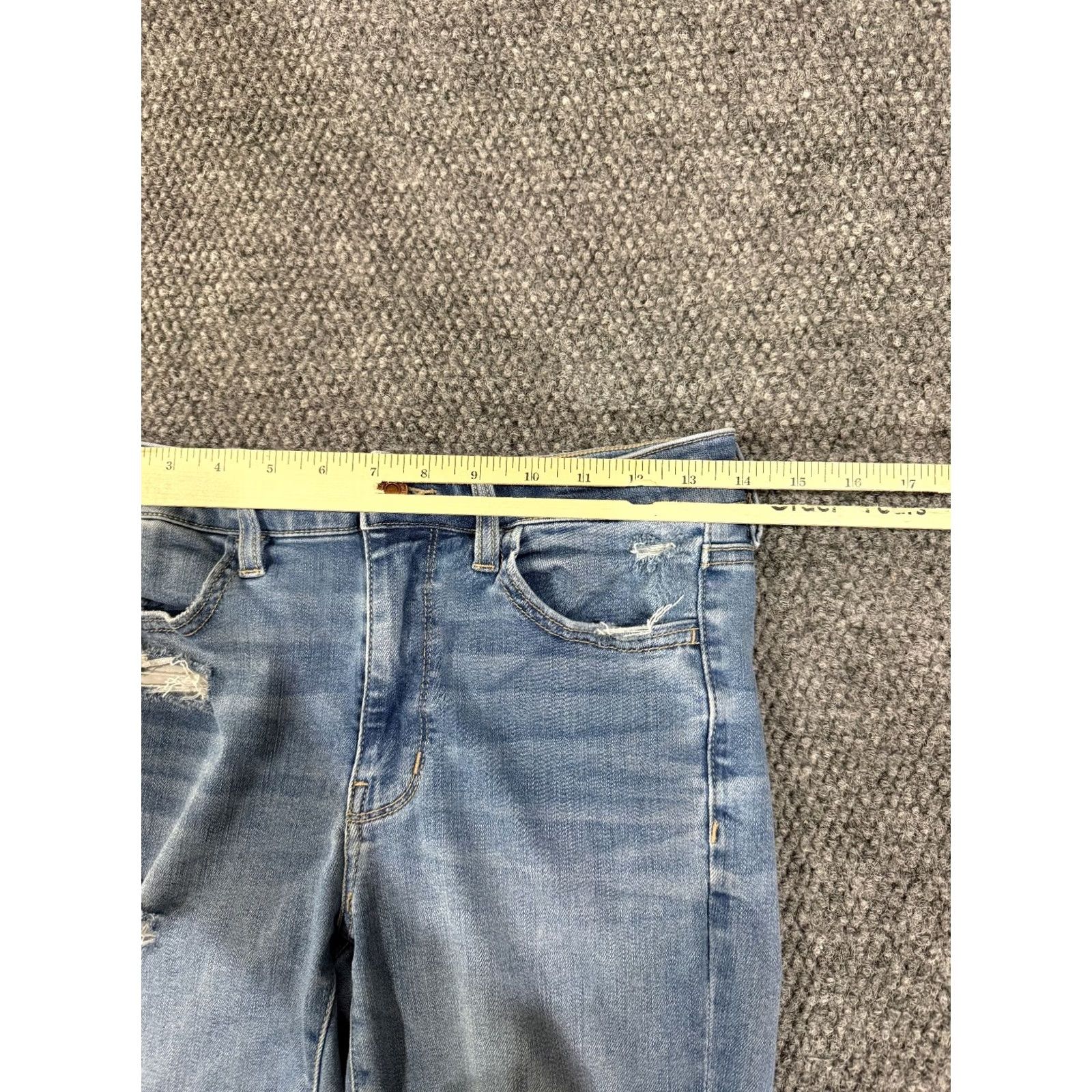 American Eagle Outfitters American Eagle Outfitters Jeans Womens 6 Blue Distressed High Rise Jegging Stretch Denim 5-Pocket Classic Regular Mens? - Size 28" / US 6 / IT 42 - 4 Thumbnail