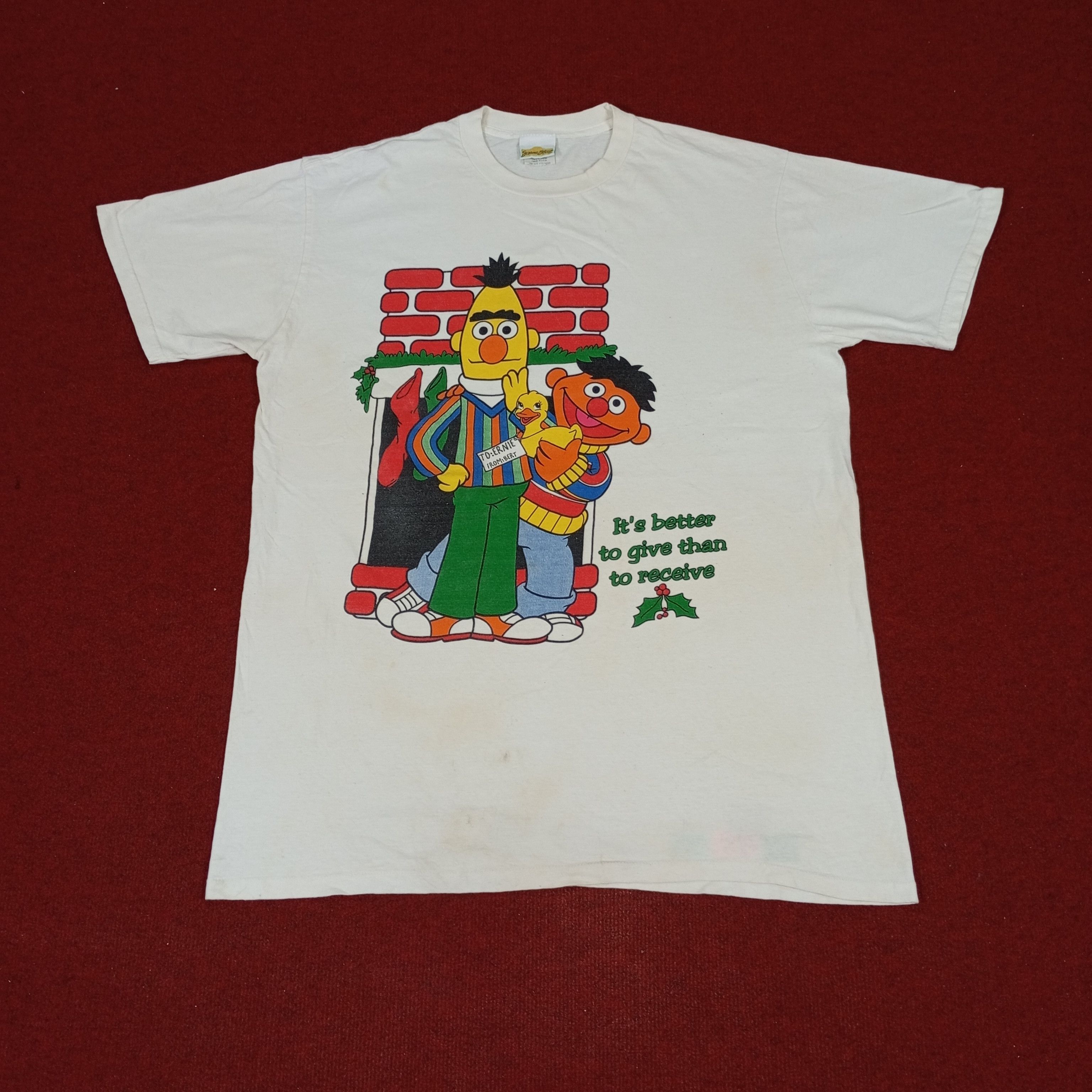 Vintage Sesame Street Cartoon Streetwear Style Vintage Tshirt Size US XL / EU 56 / 4 - 1 Thumbnail