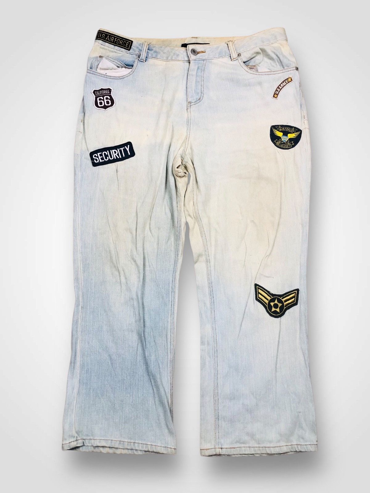 Other HUCOM Vintage Y2K Military Patchwork Jeans (37) Size 35" - 1 Thumbnail