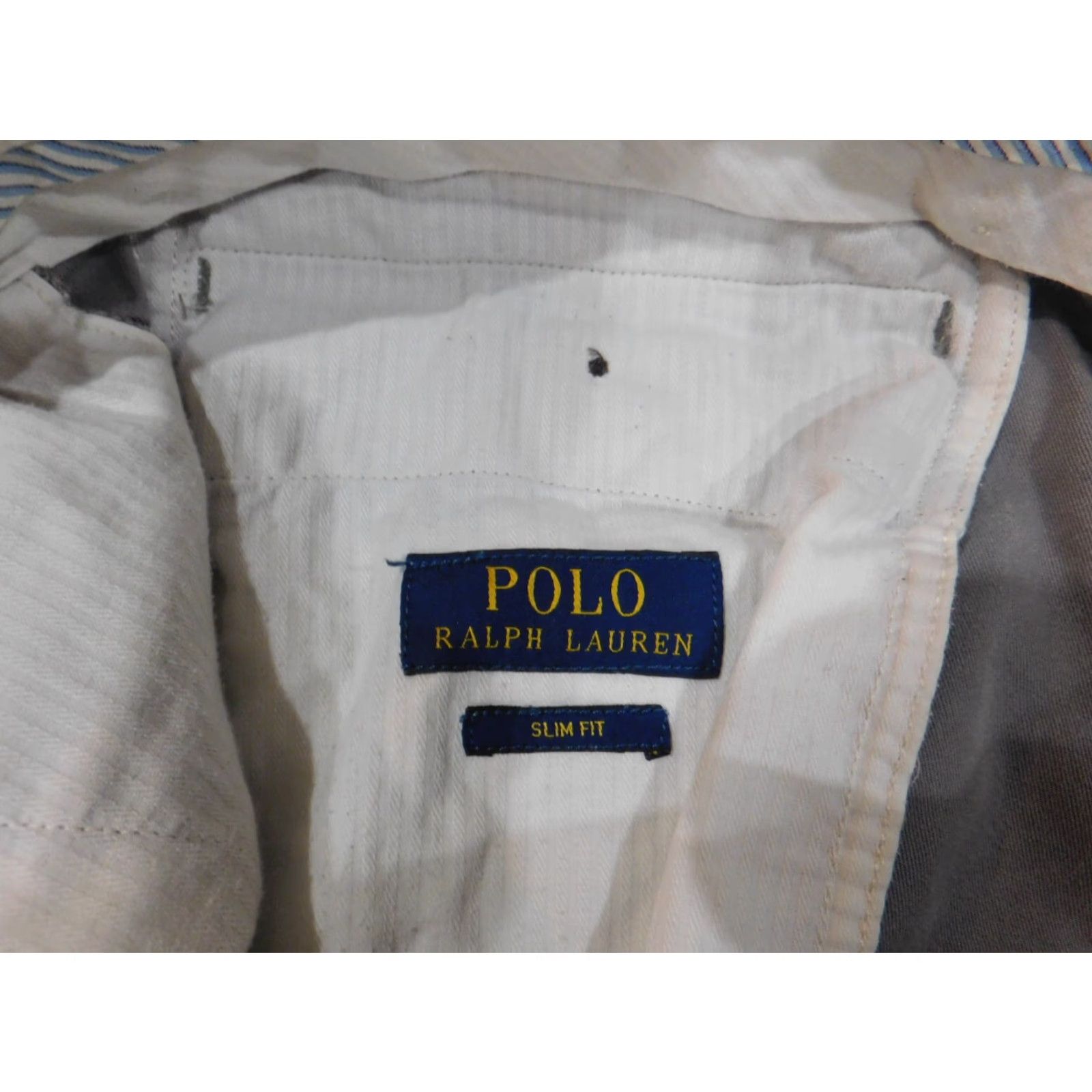 Polo Ralph Lauren Polo Ralph Lauren Pants Mens 34x34 Gray Straight Chino Classic Regular 32 Inseam Logo Front Flat Front Knit Cotton Slant Size US S / EU 44-46 / 1 - 6 Thumbnail