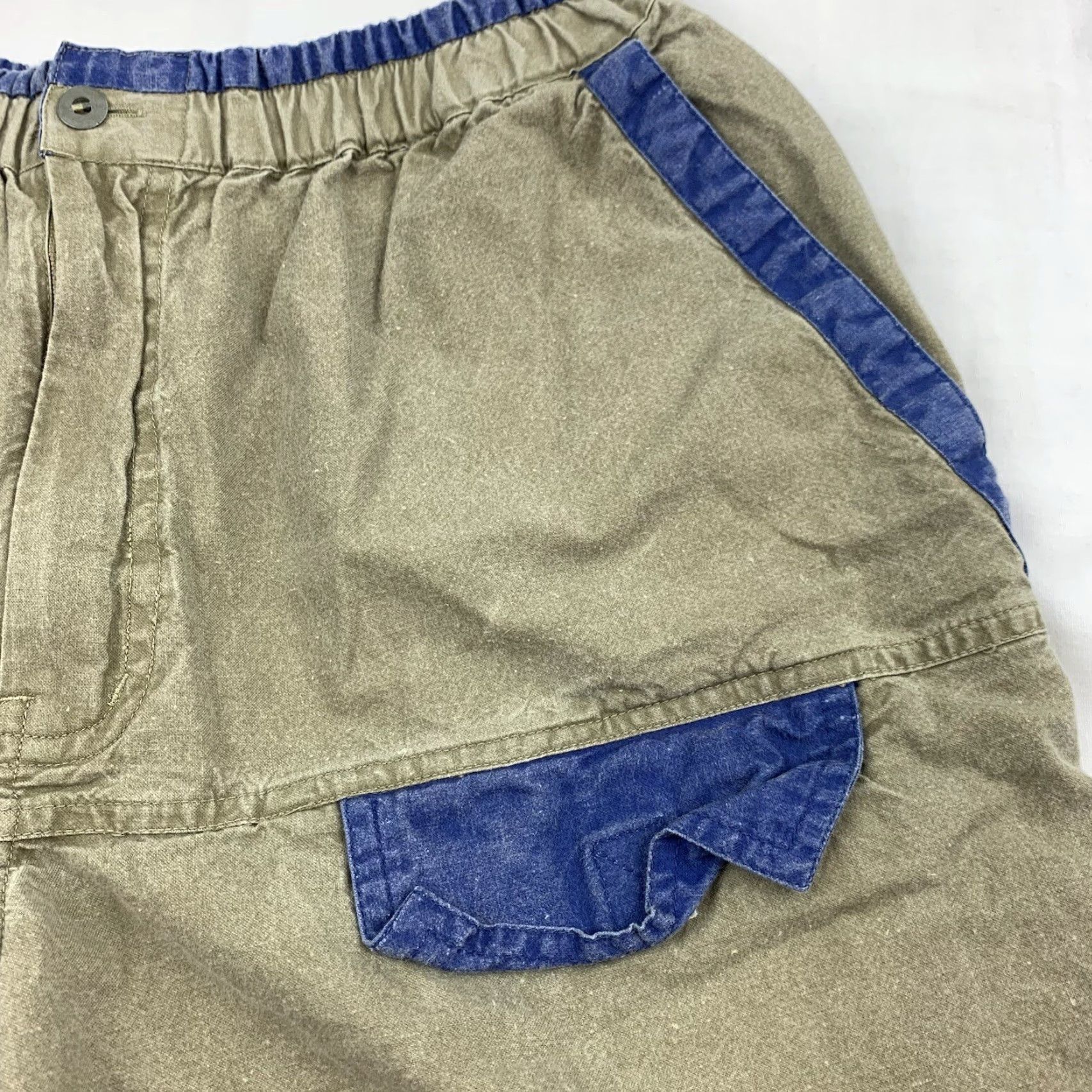 Vintage VINTAGE Fast Breaker Shorts Men L Tan Beach 90s Aloha Outdoor Casual Chino Elastic Waistband Brown Size US 33 - 2 Thumbnail