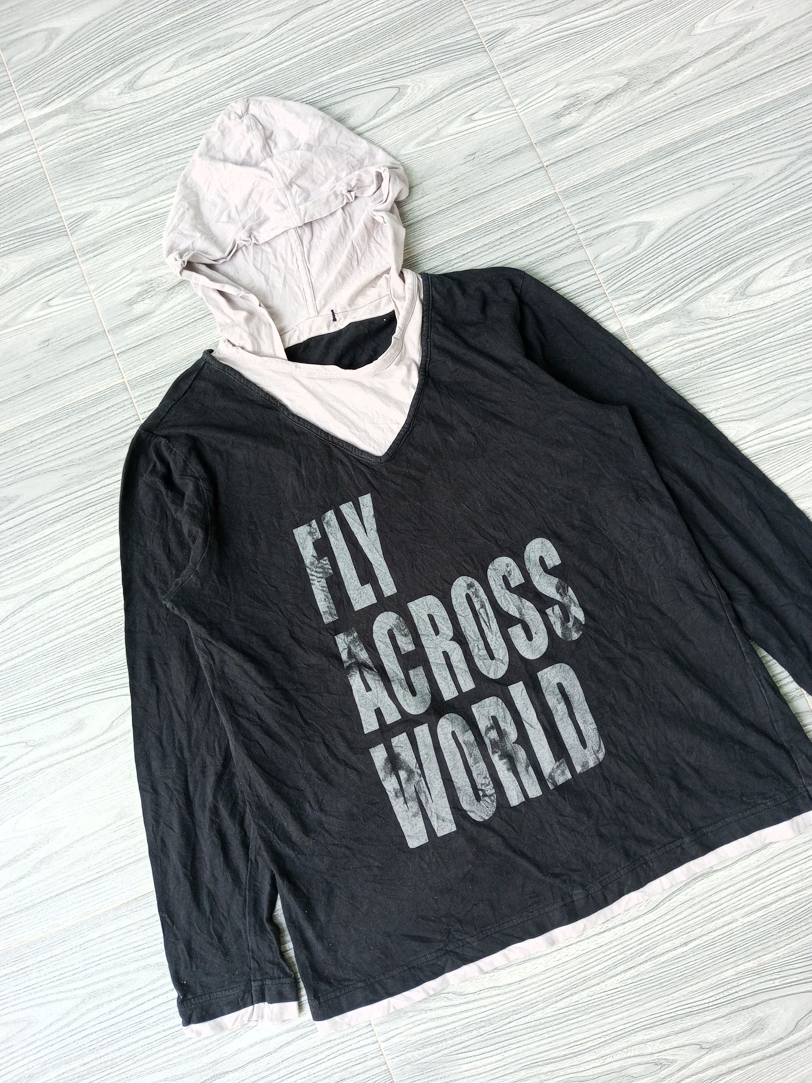 Japanese Brand "Lost Tag" Japan Double Layer Hoodie LongSleeve Tshirt Size US L / EU 52-54 / 3 - 3 Thumbnail