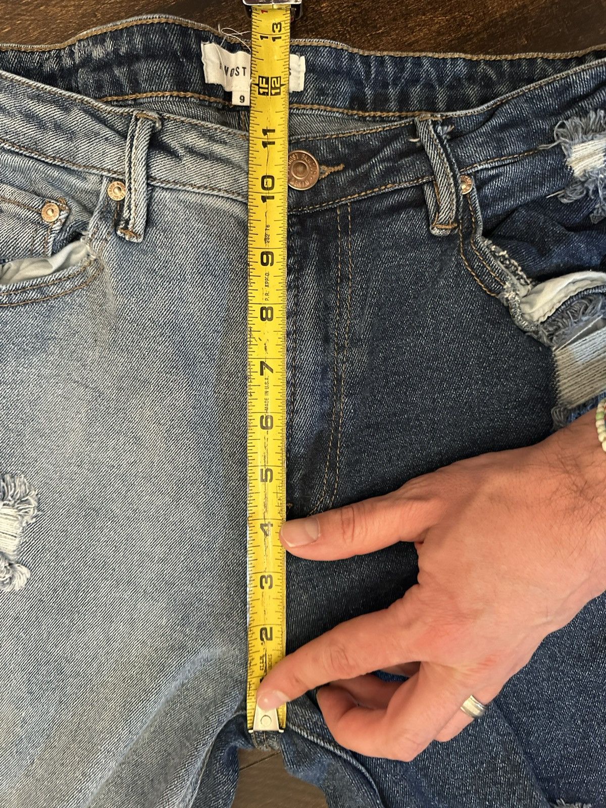 Almost Famous Almost Famous Distressed Split-Color Jeans-Juniors 9 Size 29" - 3 Thumbnail