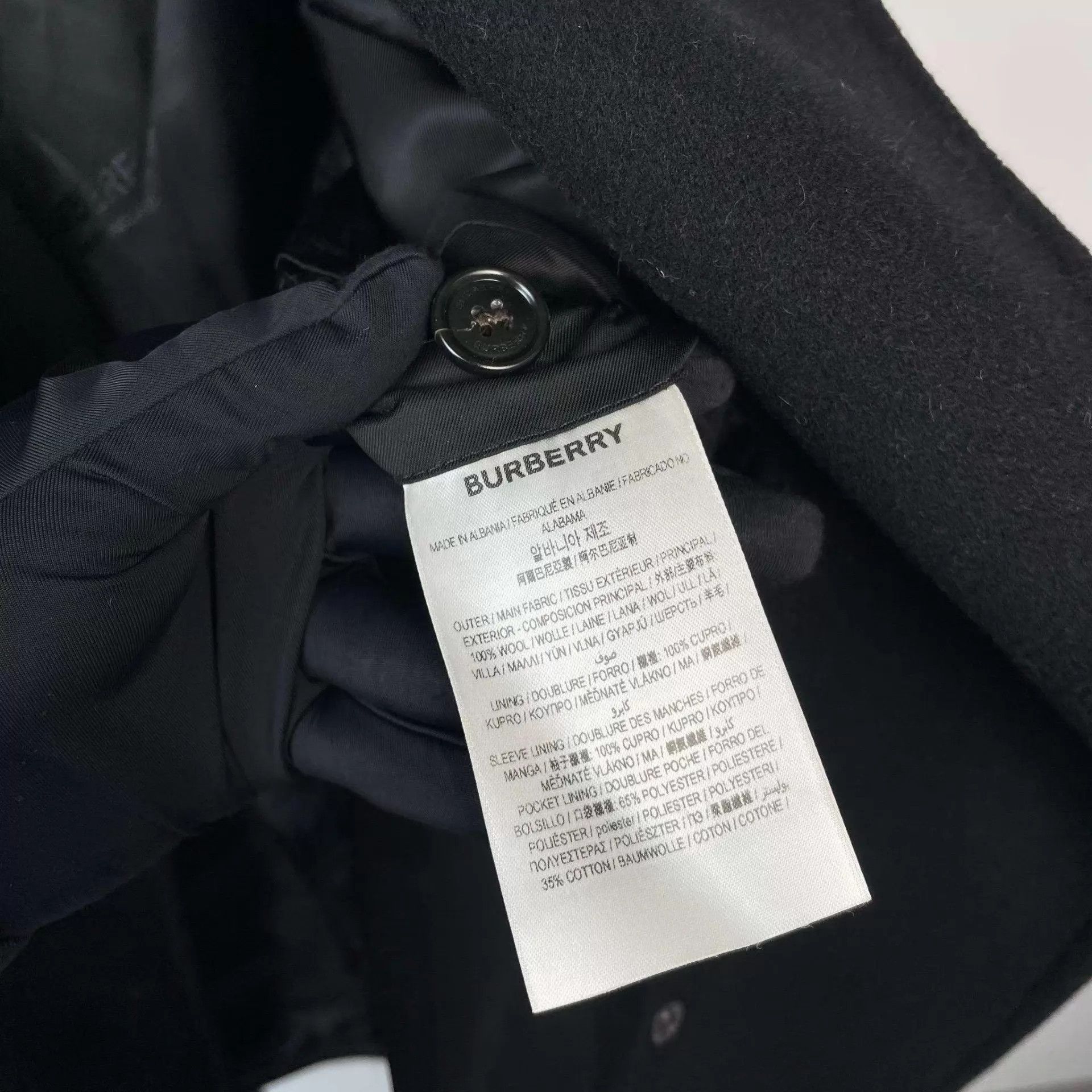 Burberry Burberry Black Wool Coat 34 NWT Size XS / US 0-2 / IT 36-38 - 7 Thumbnail