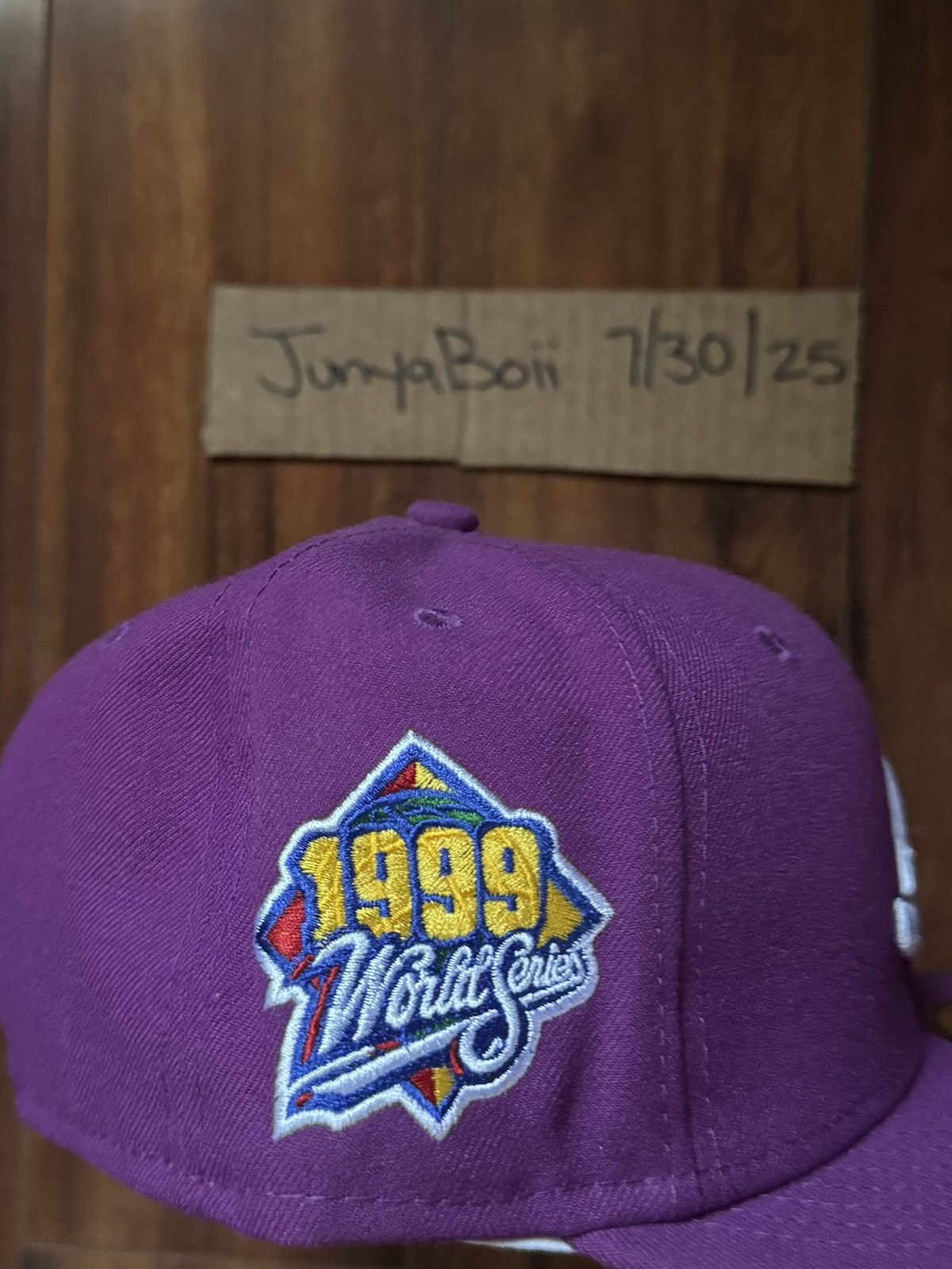 Hat Club Size 7 Atlanta Braves 1999 World Series Jae Tips Pink UV Size ONE SIZE - 3 Thumbnail
