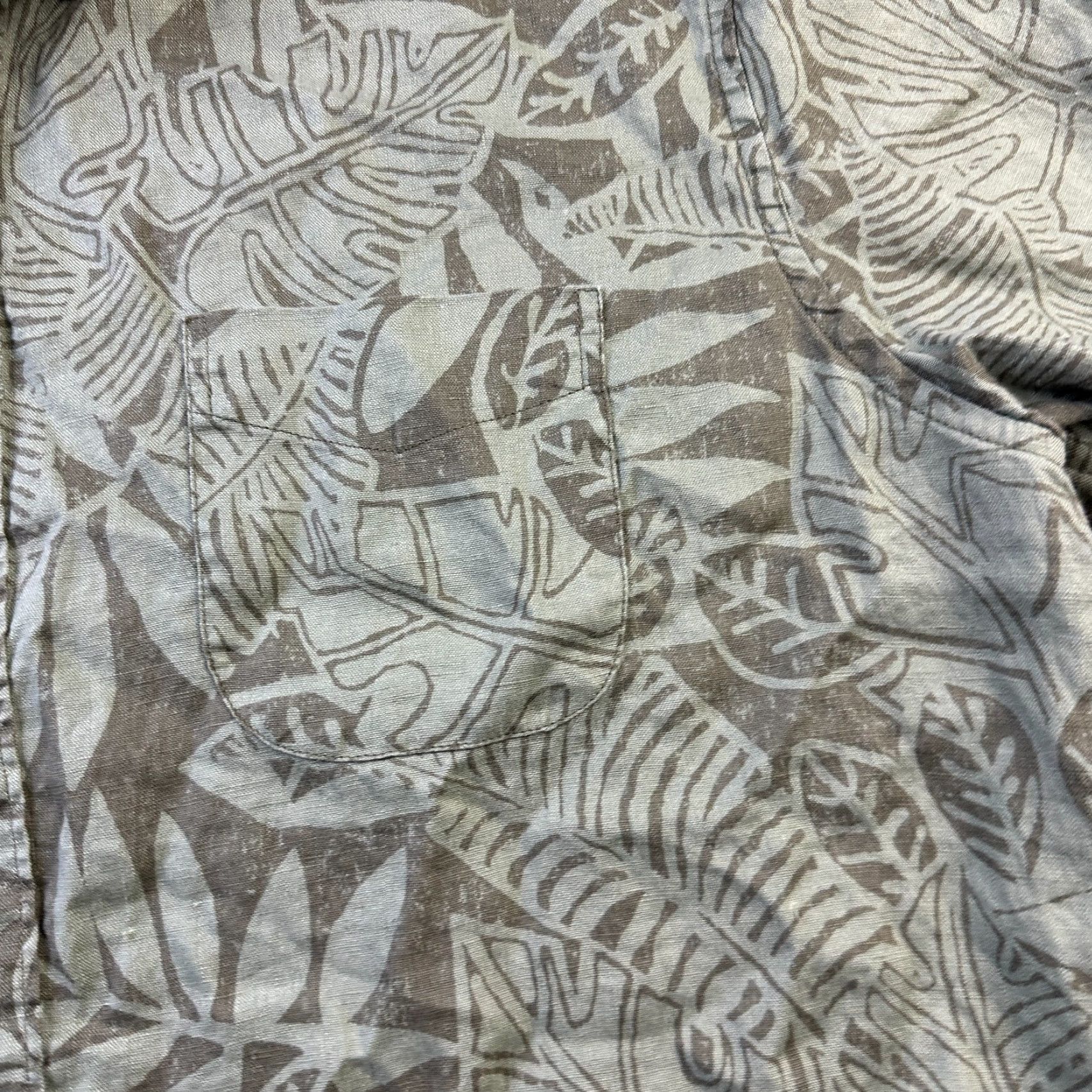 J.Crew J Crew Shirt Mens Extra Large Green Camp Linen Floral Hawaiian Slim Size US XL / EU 56 / 4 - 4 Thumbnail