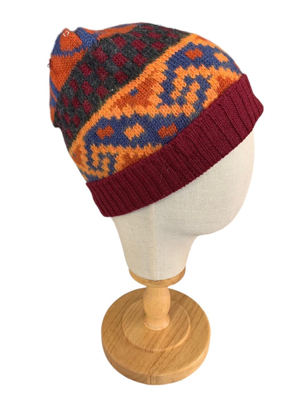 Japanese Brand HIPPIES STYLE 🌈 Multicolour knit Beanie Hat Size ONE SIZE - 1 Thumbnail