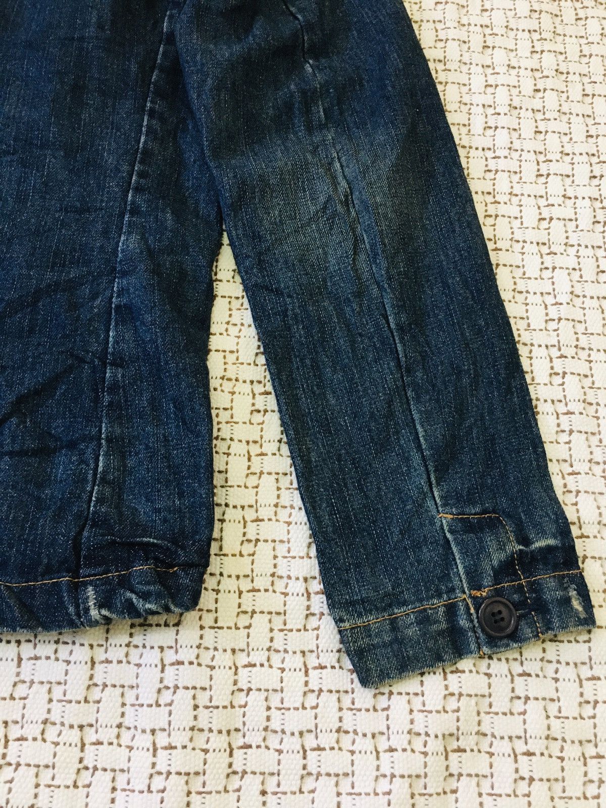 Japanese Brand Press Attache Spiral Zipper Denim Jacket (17) Size US L / EU 52-54 / 3 - 12 Thumbnail