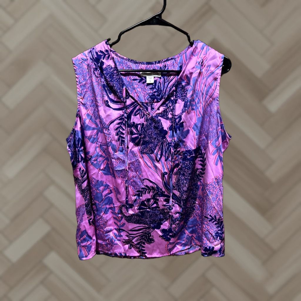 Coldwater Creek Womens Coldwater Creek Blouse Sleeveless NWT XL Purple Pink Size XL / US 12-14 / IT 48-50 - 1 Thumbnail
