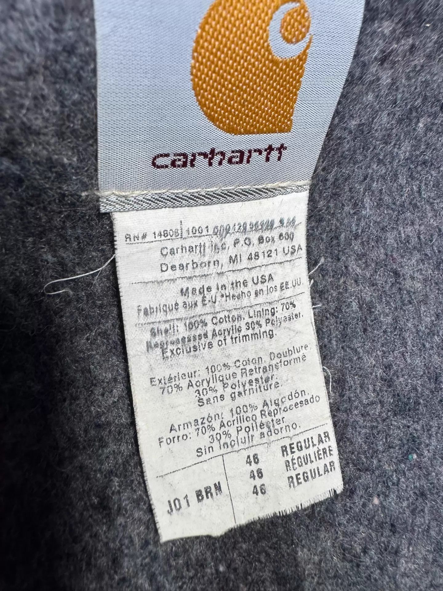 Carhartt Carhartt J01 Brown 46/L-XL Vintage US 2001 Size US S / EU 44-46 / 1 - 9 Thumbnail