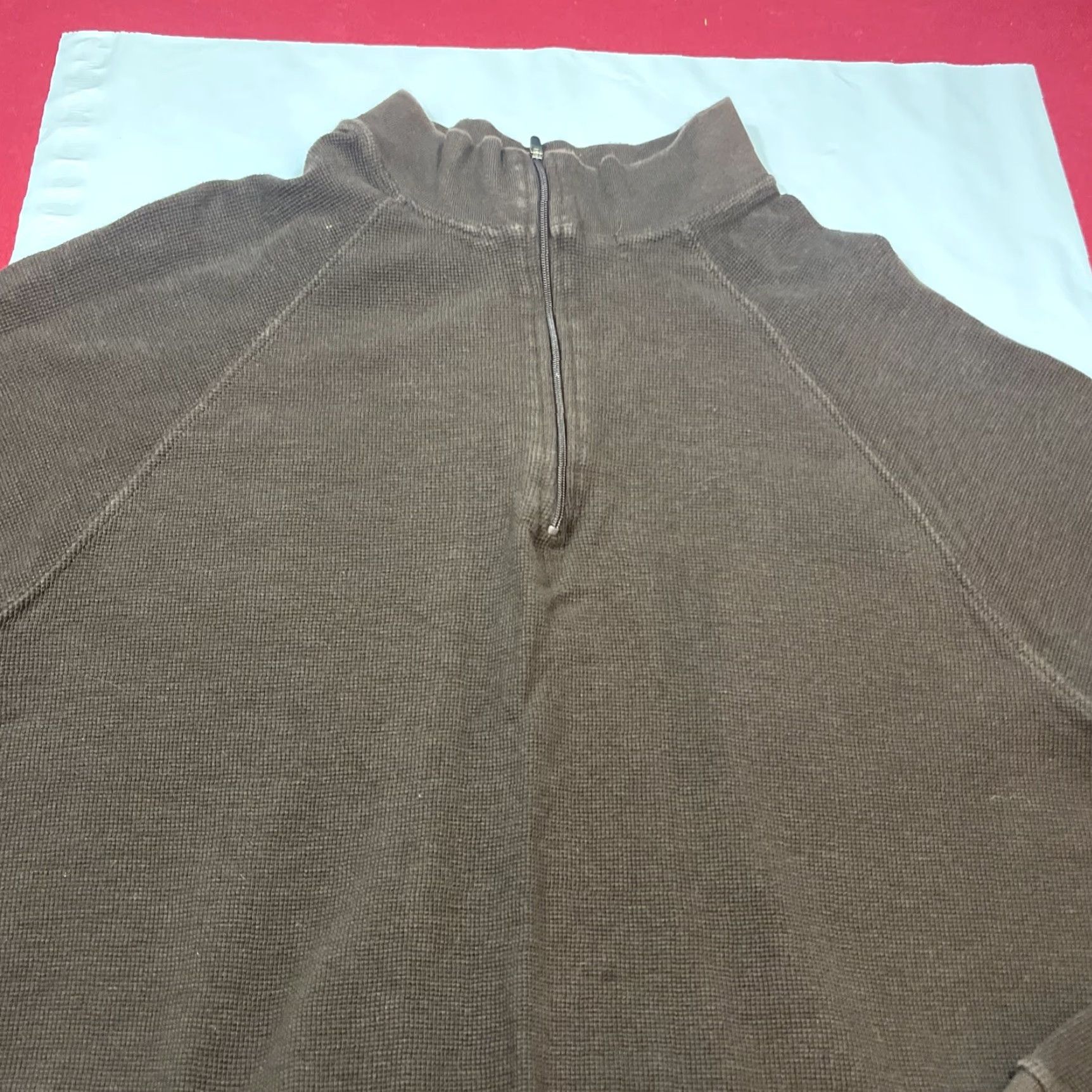 Carhartt VINTAGE Carhartt Brown 1/4 Zip Thermal Shirt Pullover Long-sleeved Snap Pockets Size LRG Size US L / EU 52-54 / 3 - 7 Thumbnail