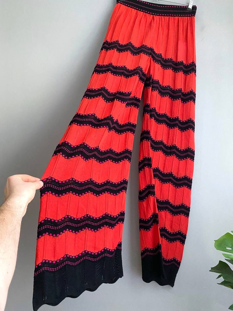 Missoni Missoni Womens Zig-Zag Pattern Knitted Wide-Leg Pants, 44/S Size 30" / US 8 / IT 44 - 7 Thumbnail