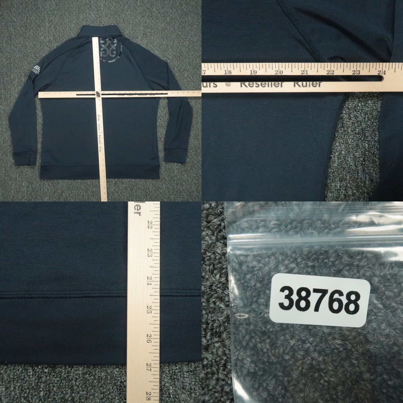 G/FORE G/FORE Pullover Mens Large Blue Luxe Tech Performance Quarter Zip Stretch Size US L / EU 52-54 / 3 - 8 Thumbnail
