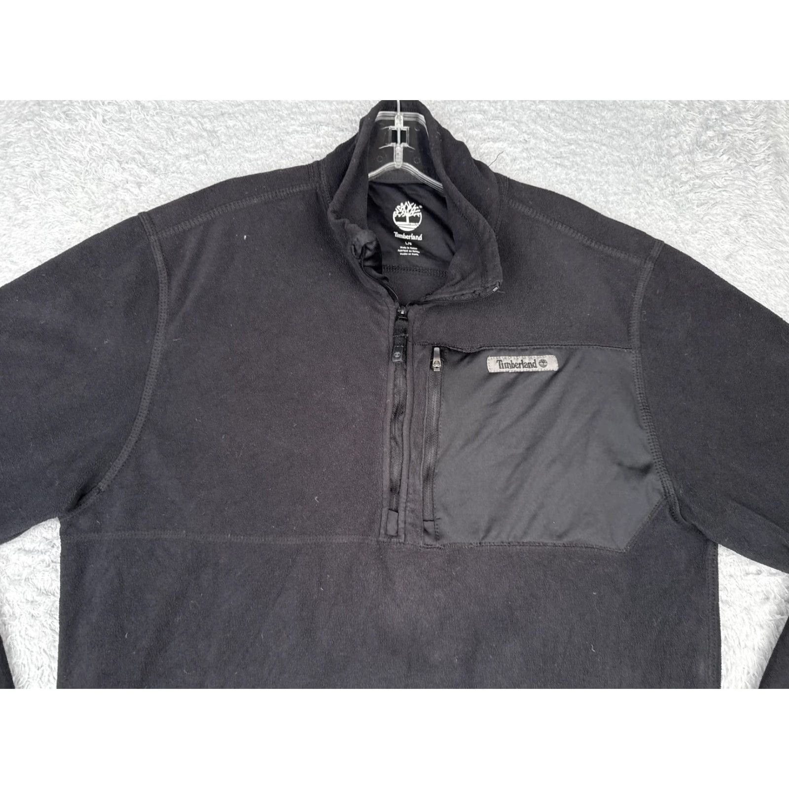 Timberland Timberland Pullover Sweatshirt Mens Large Black Fleece Quarter Zip Outdoor Size US L / EU 52-54 / 3 - 4 Thumbnail