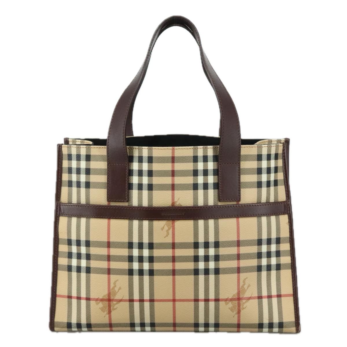 Burberry Haymarket Beige Canvas Handbag (Pre-Owned) Size ONE SIZE - 1 Thumbnail