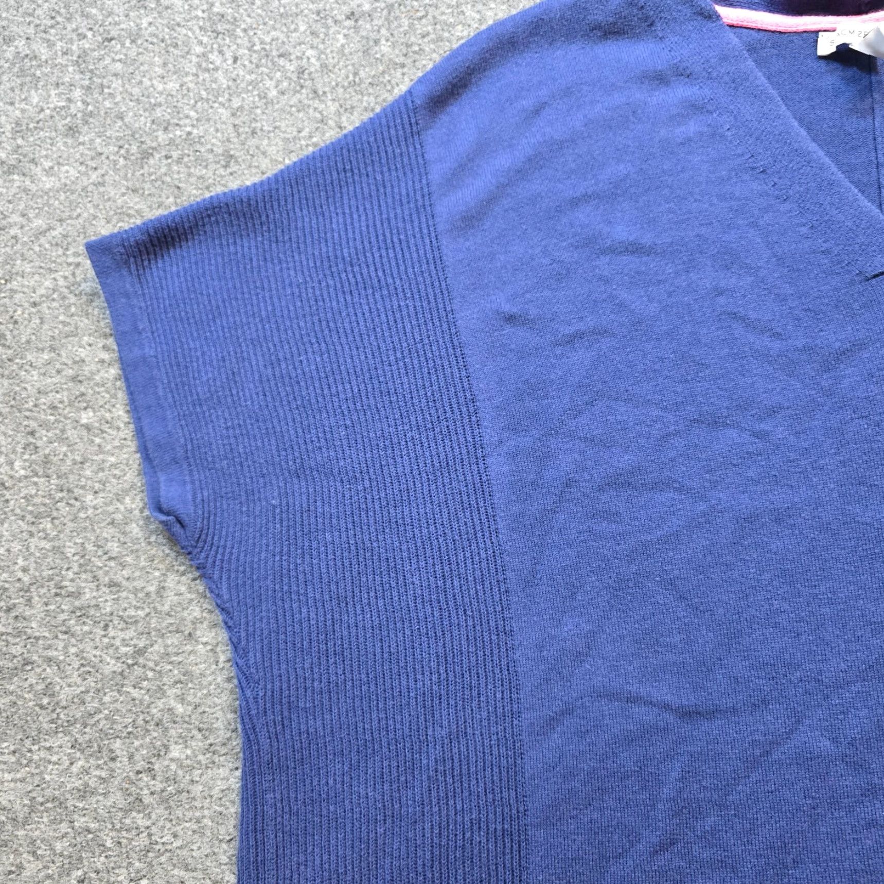 Isaac Mizrahi Isaac Mizrahi Live Sweater Women XL Blue Knit Short Sleeve Boxy Casual Basic Size XL / US 12-14 / IT 48-50 - 4 Thumbnail