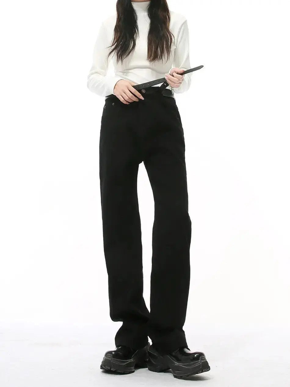 Japanese Brand Retro loose straight leg micro flared jeans Size US 32 / EU 48 - 4 Thumbnail