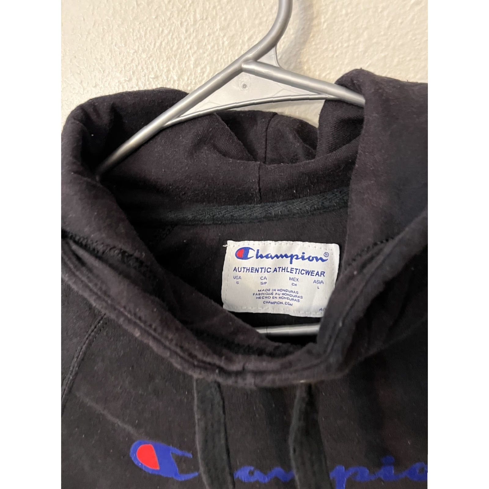 Champion Champion Hoodie Mens Small Long Sleeve Tee Shirt Black Athletic Logo Pullover Sport Regular Size S Size US S / EU 44-46 / 1 - 2 Thumbnail