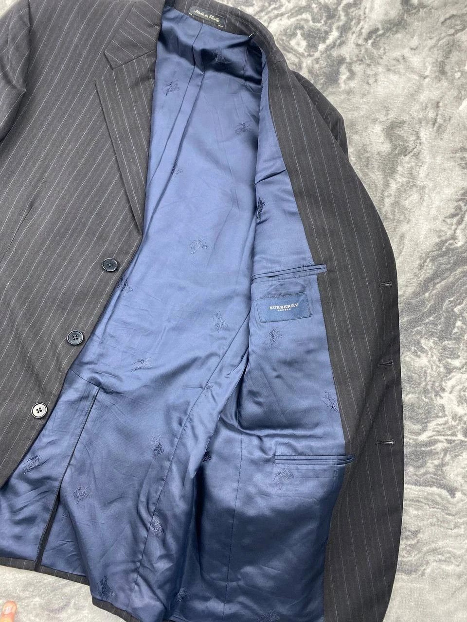 Burberry Burberry Suit 2 Piece Wool Striped Blazer And Pants Size 52R - 4 Thumbnail