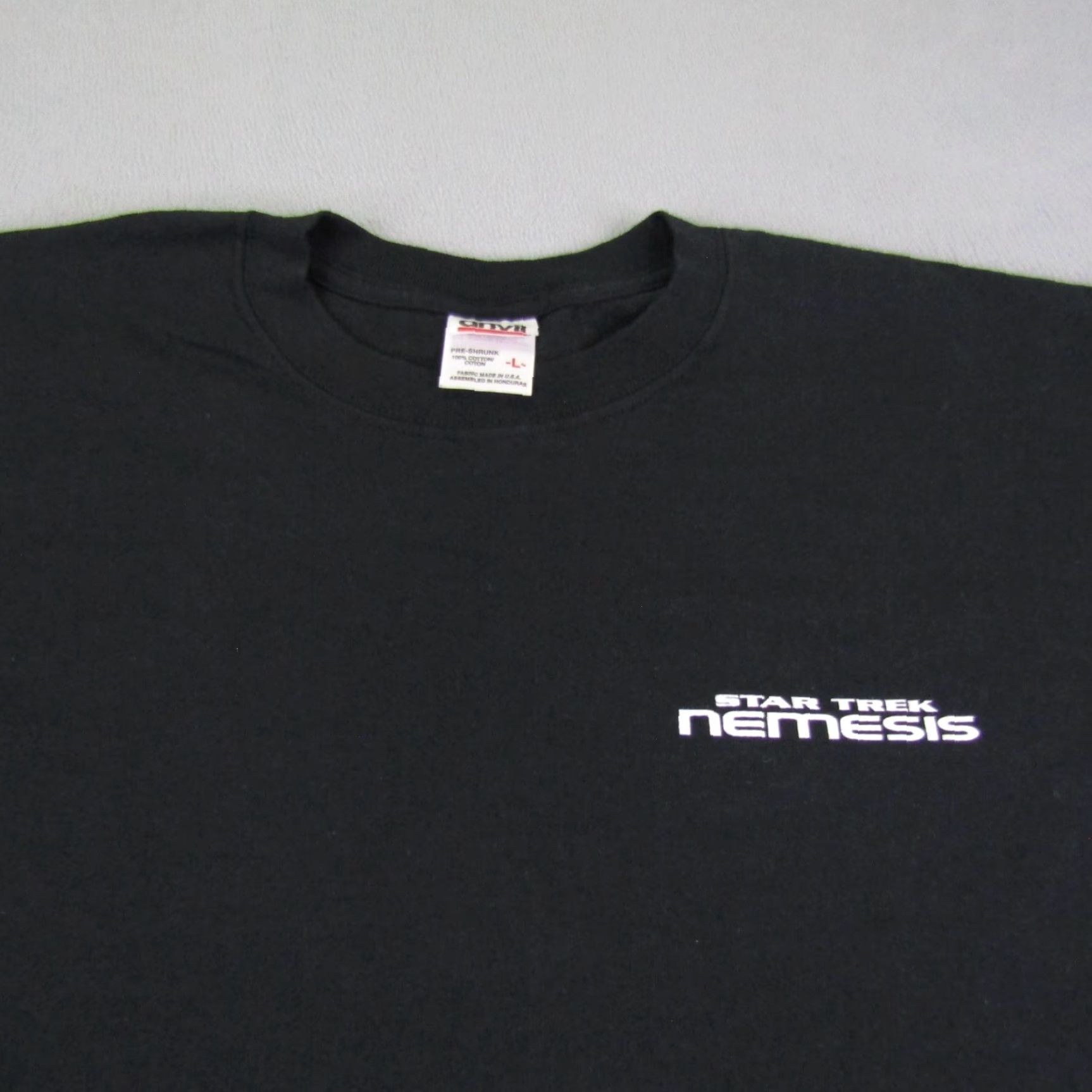 Anvil VINTAGE Anvil Star Trek T-Shirt Mens Large Black Graphic Print 90s Movie Promo Single Stitch Size US L / EU 52-54 / 3 - 2 Thumbnail