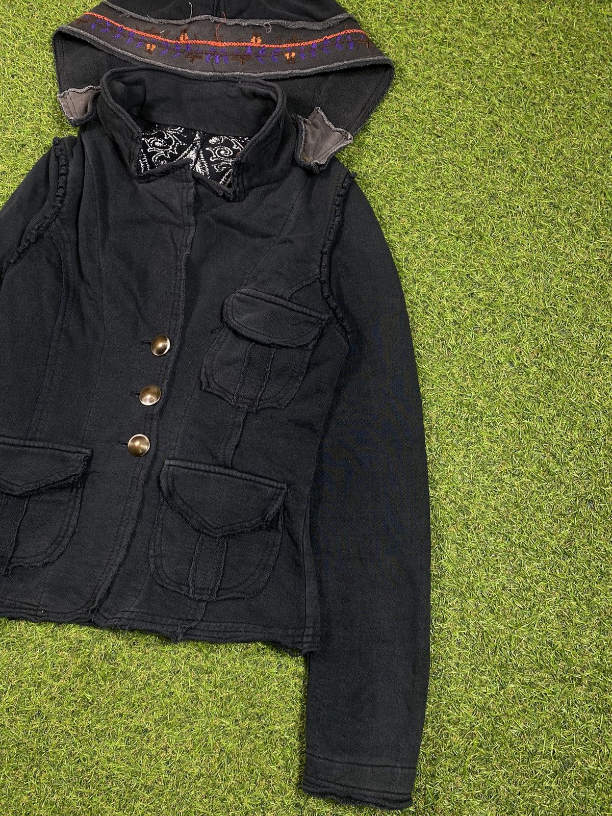 Japanese Brand Vintage 90s Avant Garde hoodie Japanese style Size M / US 6-8 / IT 42-44 - 2 Thumbnail
