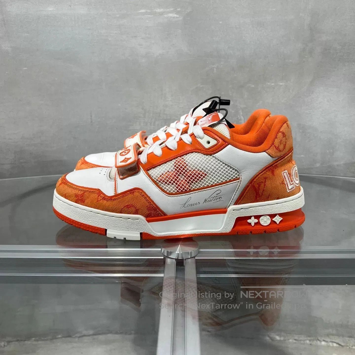 Louis Vuitton Orange Lowtop Sneakers Size 7. Size US 7 / EU 40 - 3 Thumbnail